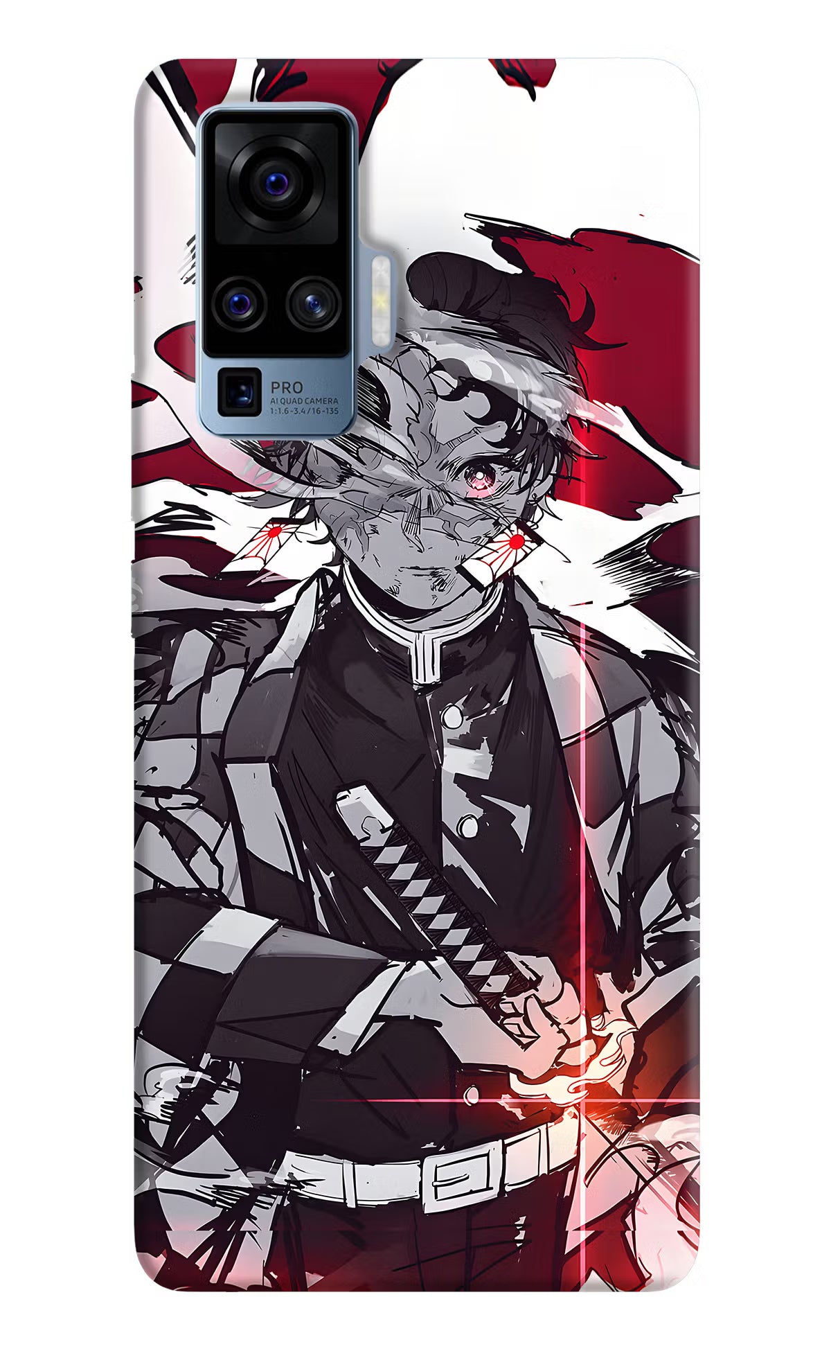 Demon Slayer Vivo X50 Pro Back Cover - Demon Slayer Vivo X50 Pro Hard Case Back Cover by Casekaro Demon Slayer Vivo X50 Pro Hard Case Back Cover by Casekaro