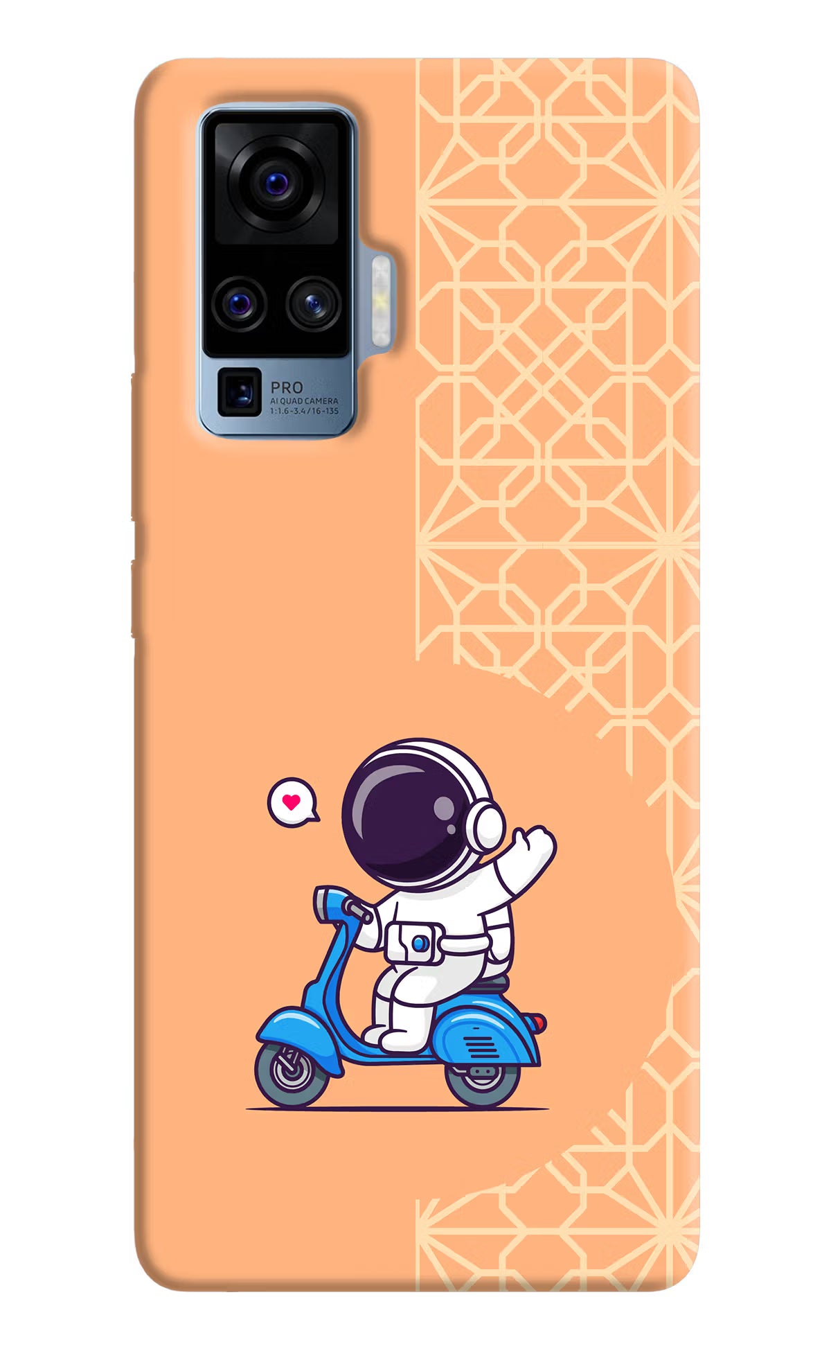 Cute Astronaut Riding Vivo X50 Pro Back Cover - Cute Astronaut Riding Vivo X50 Pro Hard Case Back Cover by Casekaro Cute Astronaut Riding Vivo X50 Pro Hard Case Back Cover by Casekaro