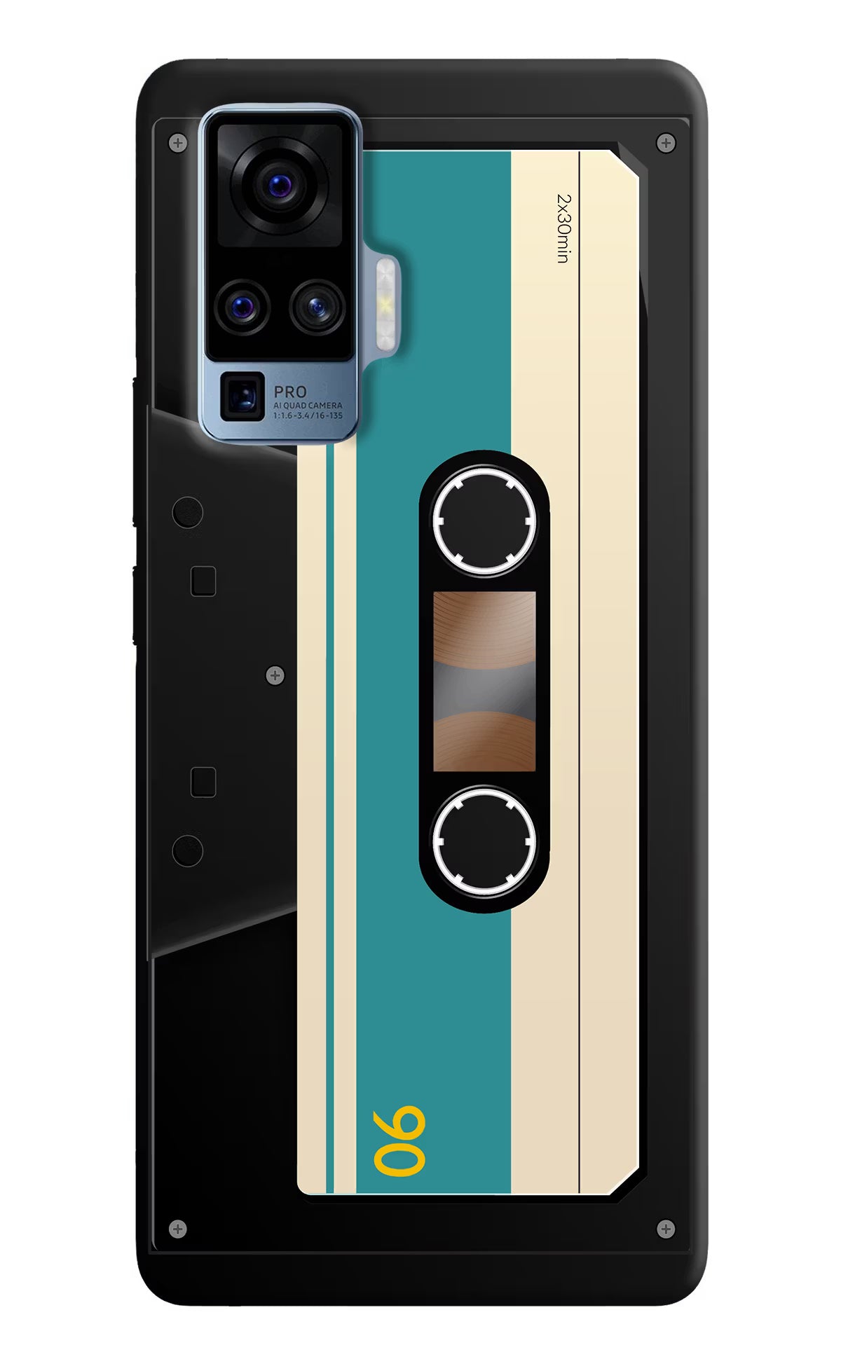 Cassette Vivo X50 Pro Back Cover - Cassette Vivo X50 Pro Hard Case Back Cover by Casekaro Cassette Vivo X50 Pro Hard Case Back Cover by Casekaro