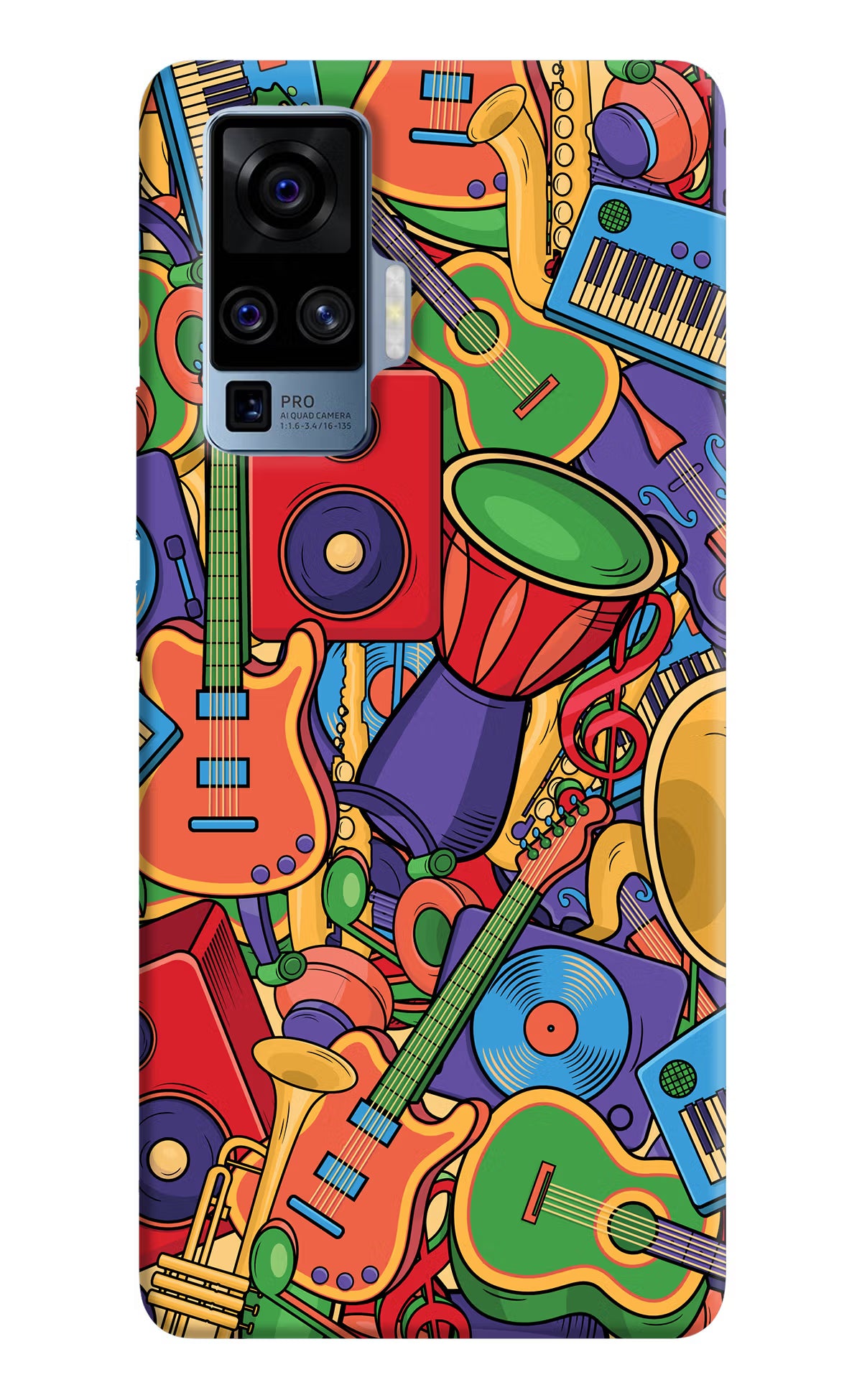 Music Instrument Doodle Vivo X50 Pro Back Cover - Music Instrument Doodle Vivo X50 Pro Hard Case Back Cover by Casekaro Music Instrument Doodle Vivo X50 Pro Hard Case Back Cover by Casekaro