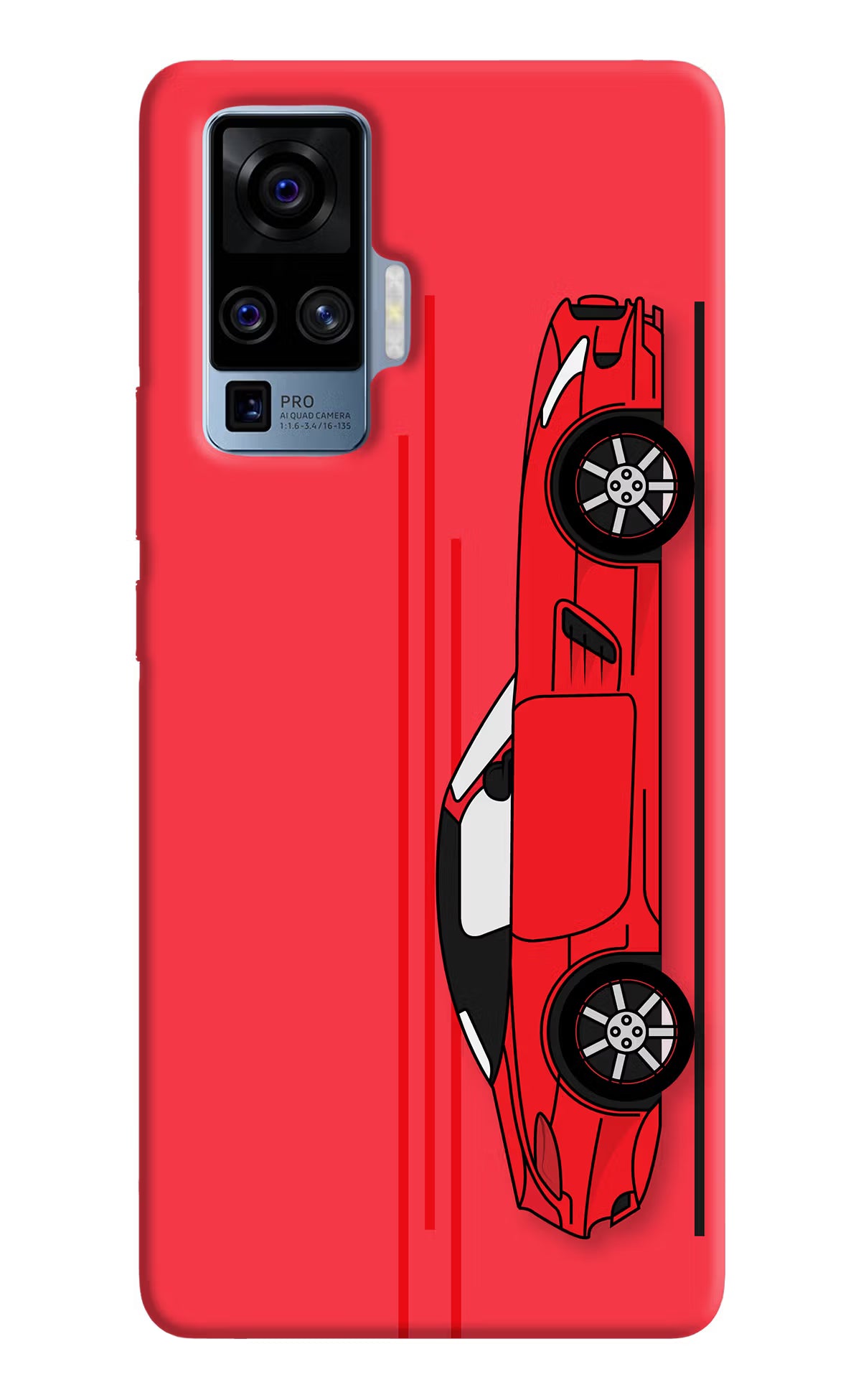Red Velocity Vivo X50 Pro Back Cover - Red Velocity Vivo X50 Pro Hard Case Back Cover by Casekaro Red Velocity Vivo X50 Pro Hard Case Back Cover by Casekaro
