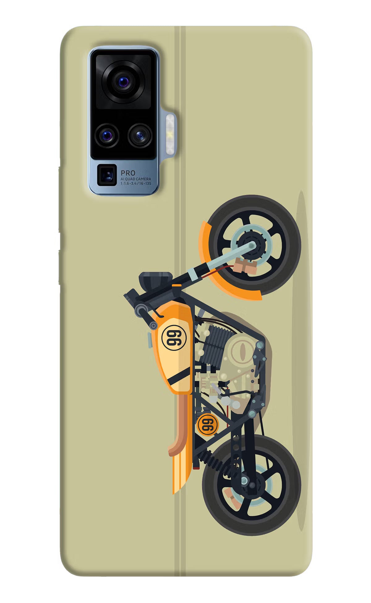 Vertical Speedster Vivo X50 Pro Back Cover - Vertical Speedster Vivo X50 Pro Hard Case Back Cover by Casekaro Vertical Speedster Vivo X50 Pro Hard Case Back Cover by Casekaro