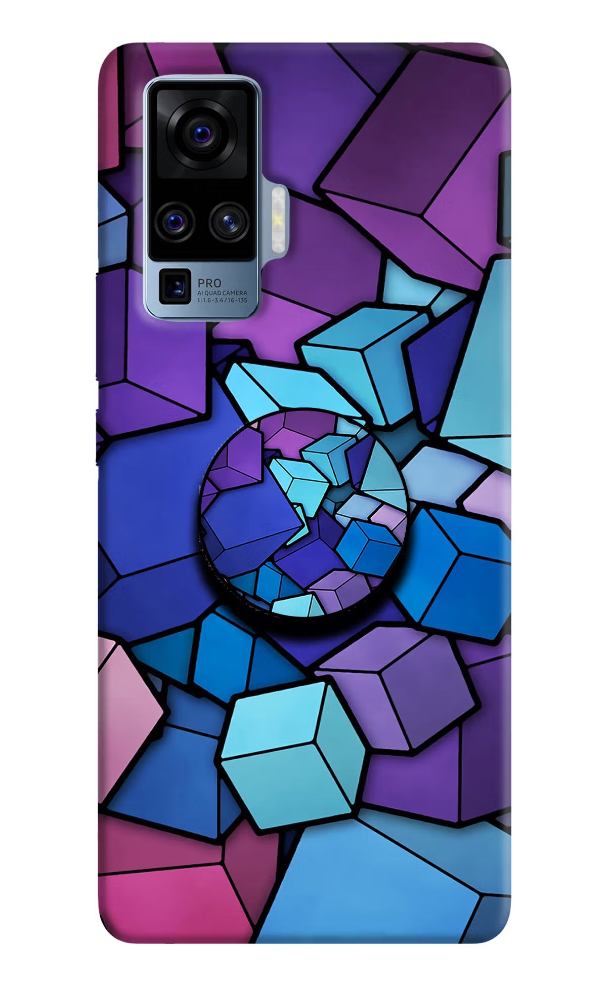 Cubic Abstract Vivo X50 Pro Pop Case - Cubic Abstract Vivo X50 Pro Pop Case by Casekaro Cubic Abstract Vivo X50 Pro Pop Case by Casekaro