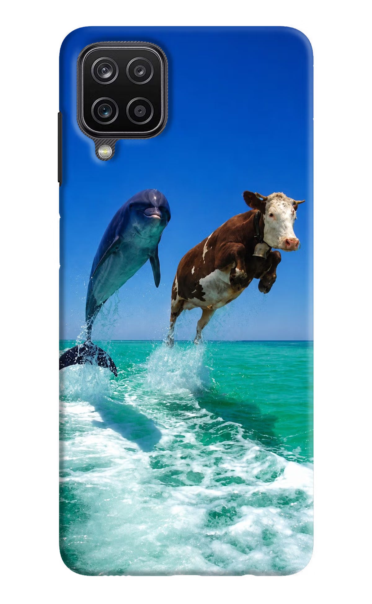 Dolphin vs Cow Samsung M12/F12 Back Cover - Dolphin vs Cow Samsung M12/F12 Back Cover Dolphin vs Cow Samsung M12/F12 Back Cover