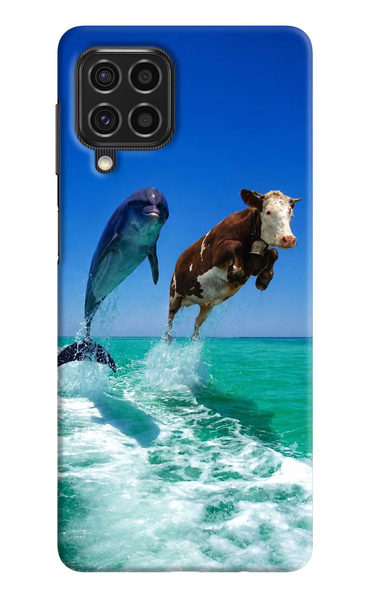Dolphin vs Cow Samsung F62 Back Cover - Dolphin vs Cow Samsung F62 Back Cover Dolphin vs Cow Samsung F62 Back Cover