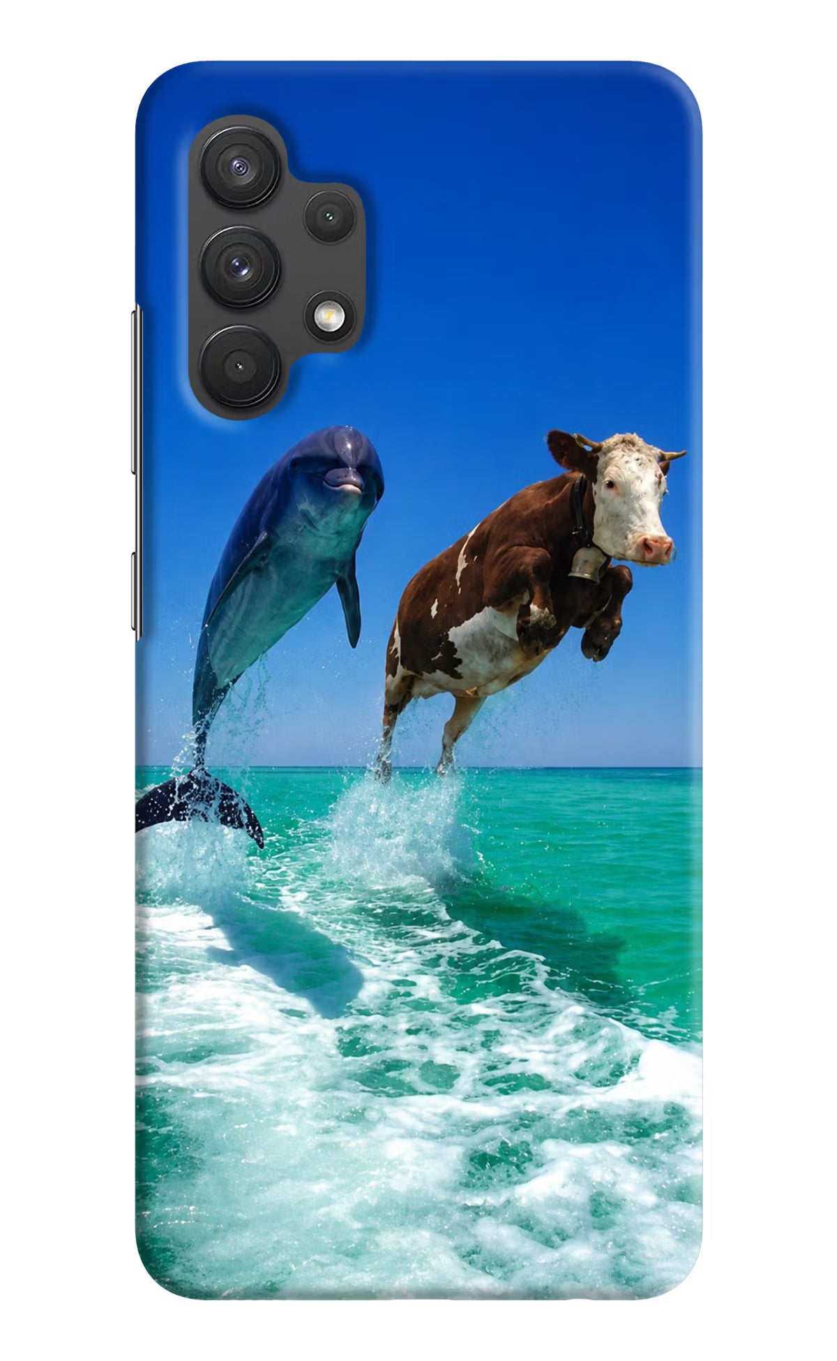 Dolphin vs Cow Samsung A32 4G Back Cover - Dolphin vs Cow Samsung A32 4G Back Cover Dolphin vs Cow Samsung A32 4G Back Cover