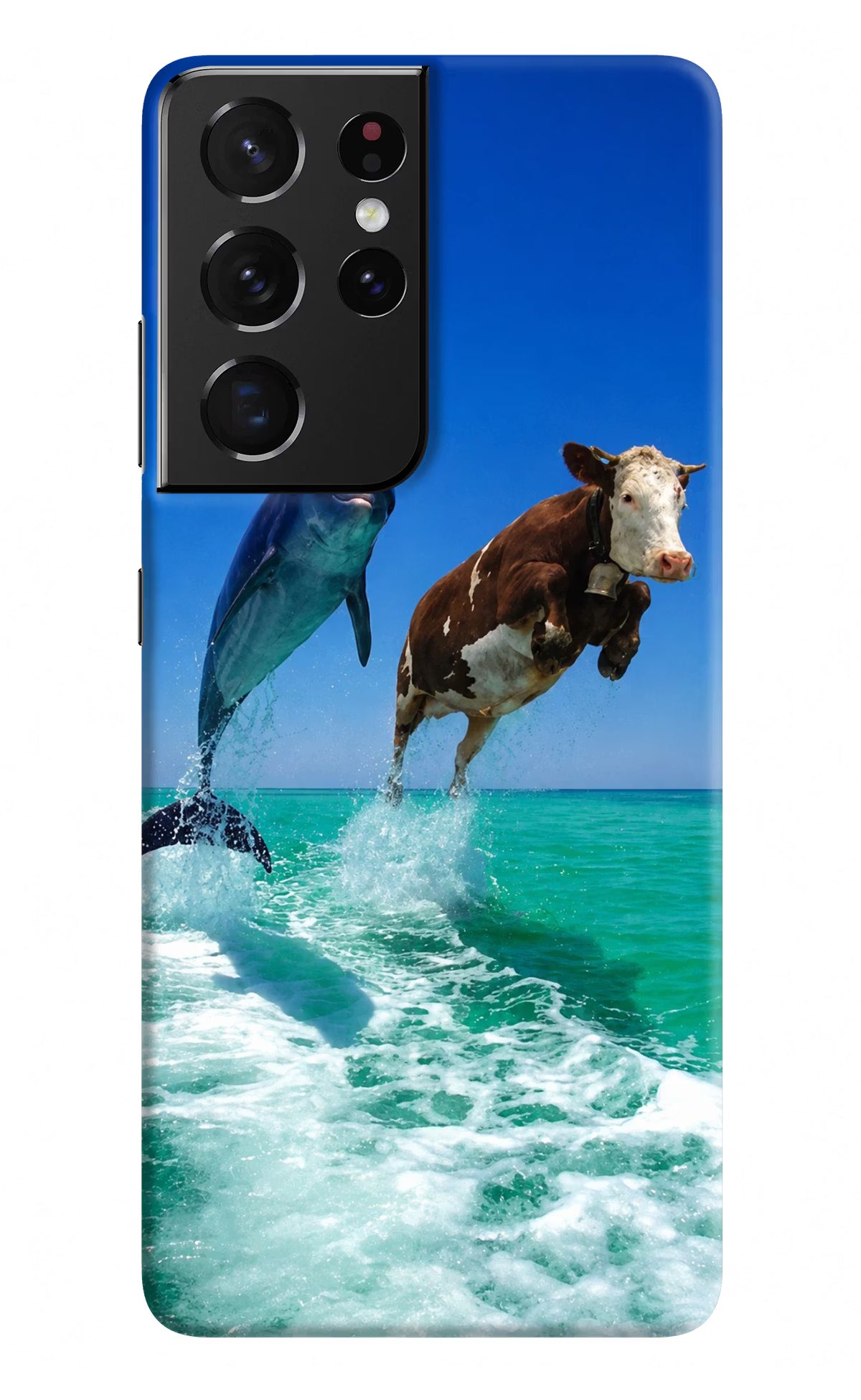 Dolphin vs Cow Samsung S21 Ultra Back Cover - Dolphin vs Cow Samsung S21 Ultra Back Cover Dolphin vs Cow Samsung S21 Ultra Back Cover