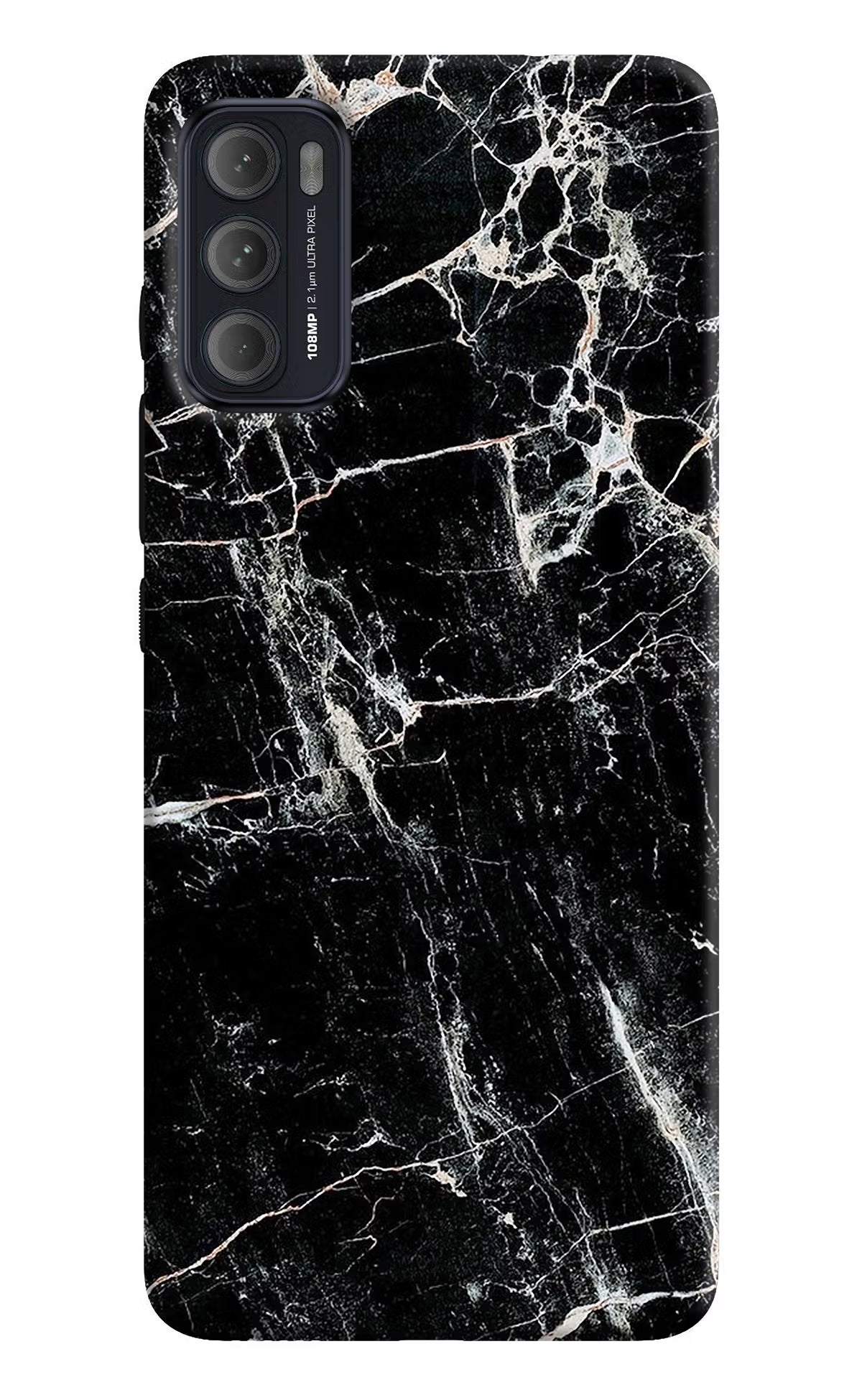 Black Marble Texture Moto G60/G40 Fusion Back Cover