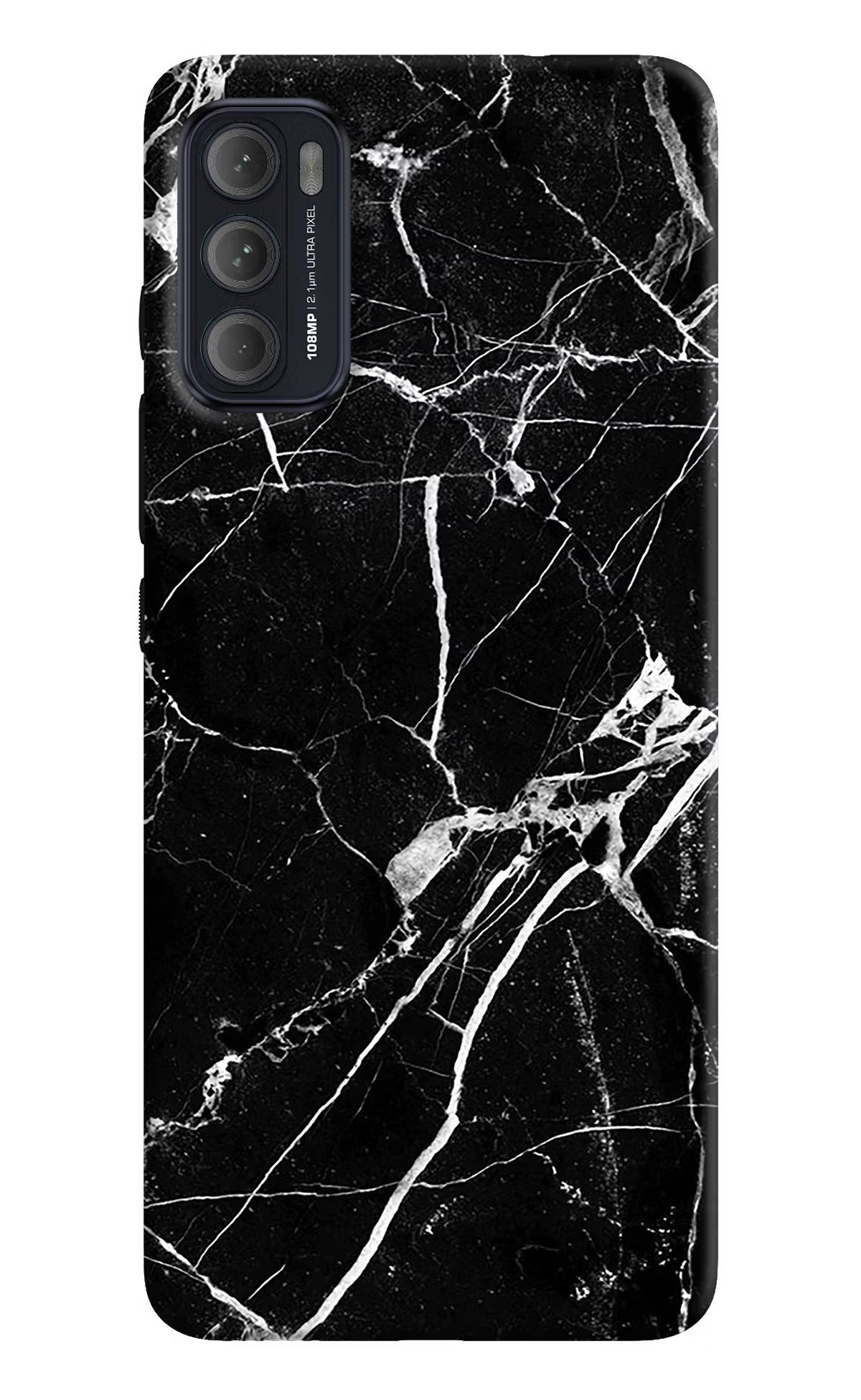Black Marble Pattern Moto G60/G40 Fusion Back Cover