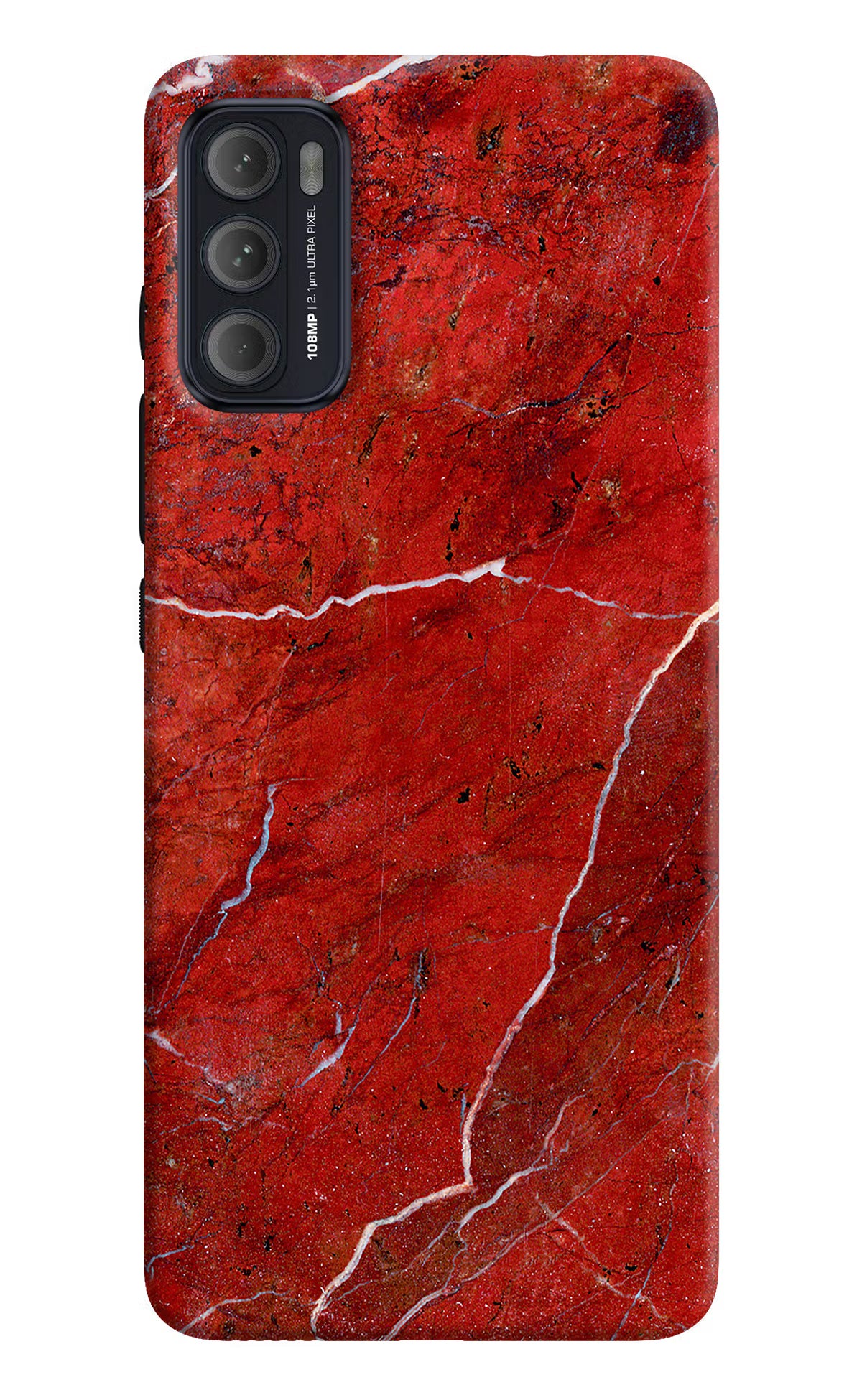 Red Marble Design Moto G60/G40 Fusion Back Cover