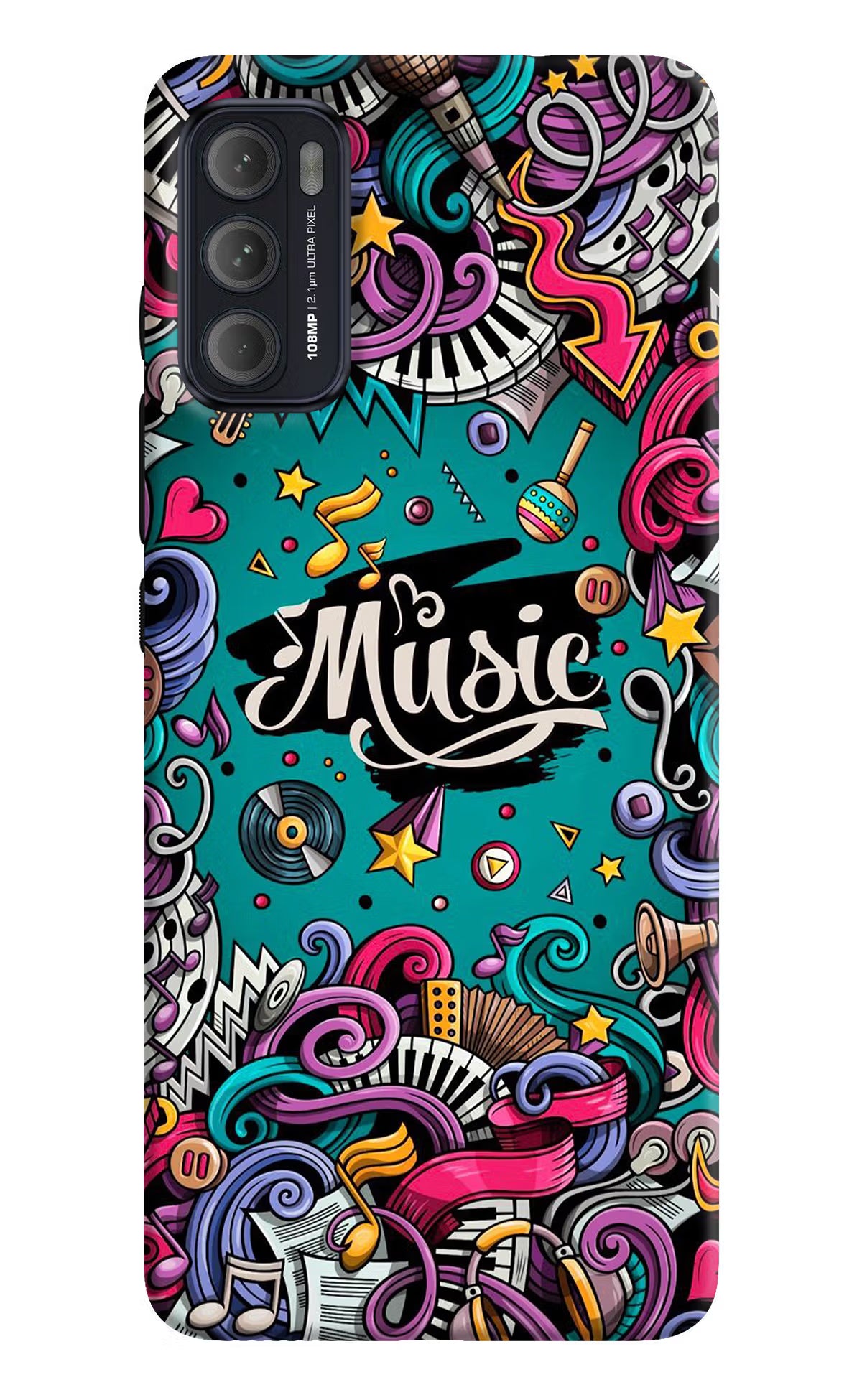 Music Graffiti Moto G60/G40 Fusion Back Cover - Music Graffiti Moto G60/G40 Fusion Back Cover Music Graffiti Moto G60/G40 Fusion Back Cover