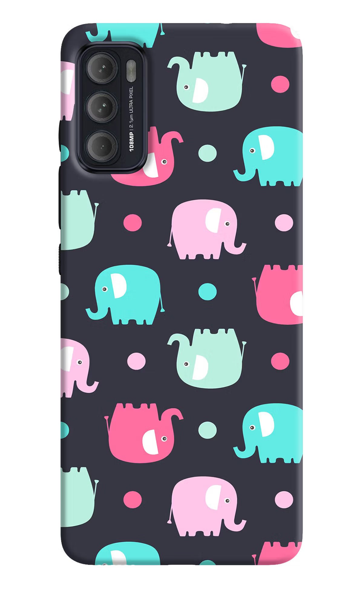 Elephants Moto G60/G40 Fusion Back Cover - Elephants Moto G60/G40 Fusion Back Cover Elephants Moto G60/G40 Fusion Back Cover