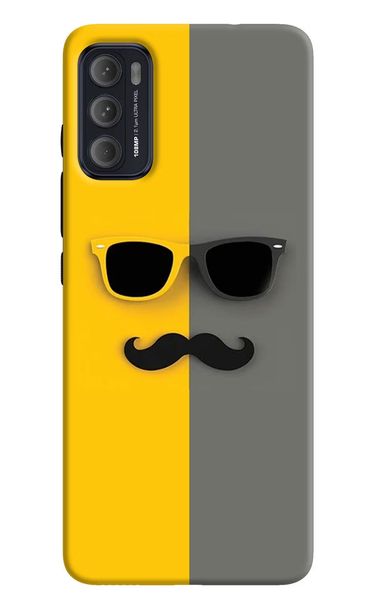 Sunglasses with Mustache Moto G60/G40 Fusion Back Cover - Sunglasses with Mustache Moto G60/G40 Fusion Back Cover Sunglasses with Mustache Moto G60/G40 Fusion Back Cover