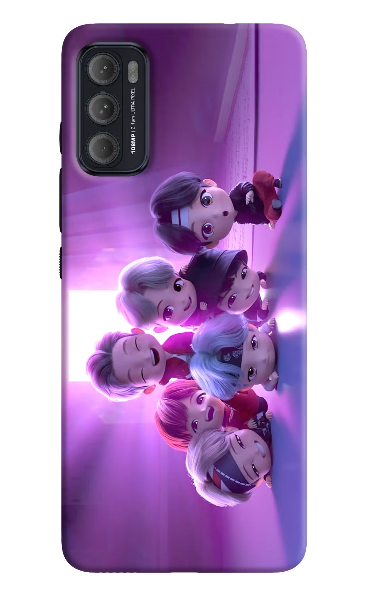 BTS Chibi Moto G60/G40 Fusion Back Cover - BTS Chibi Moto G60/G40 Fusion Back Cover BTS Chibi Moto G60/G40 Fusion Back Cover