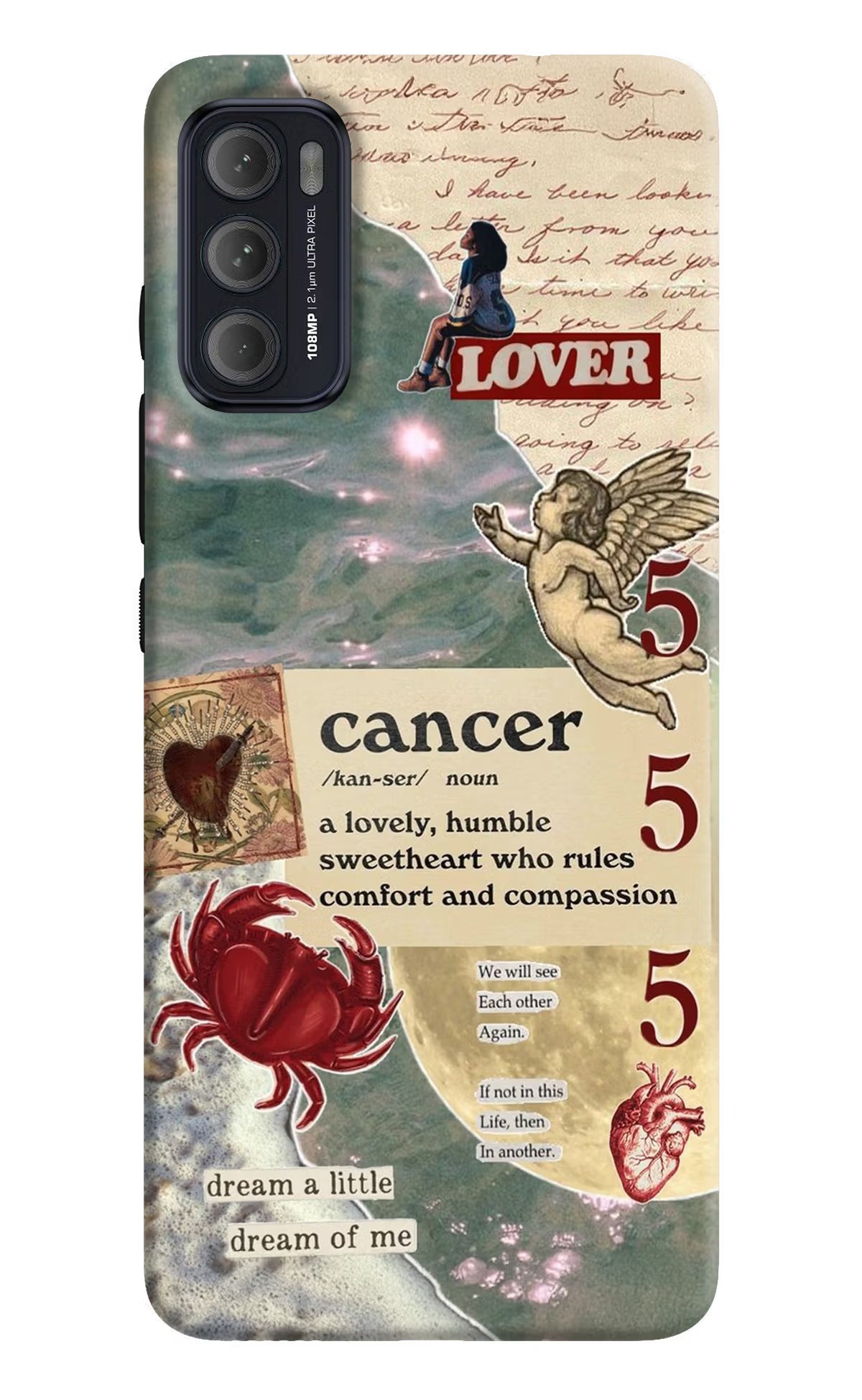 Cancer Zodiac Moto G60/G40 Fusion Back Cover - Cancer Zodiac Moto G60/G40 Fusion Hard Case Back Cover by Casekaro Cancer Zodiac Moto G60/G40 Fusion Hard Case Back Cover by Casekaro