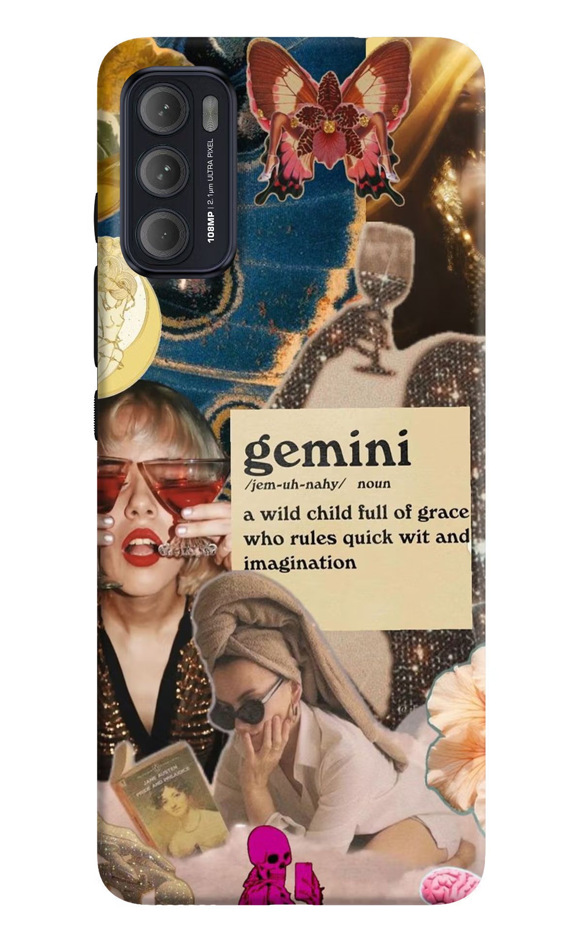 Gemini Zodiac Moto G60/G40 Fusion Back Cover - Gemini Zodiac Moto G60/G40 Fusion Hard Case Back Cover by Casekaro Gemini Zodiac Moto G60/G40 Fusion Hard Case Back Cover by Casekaro