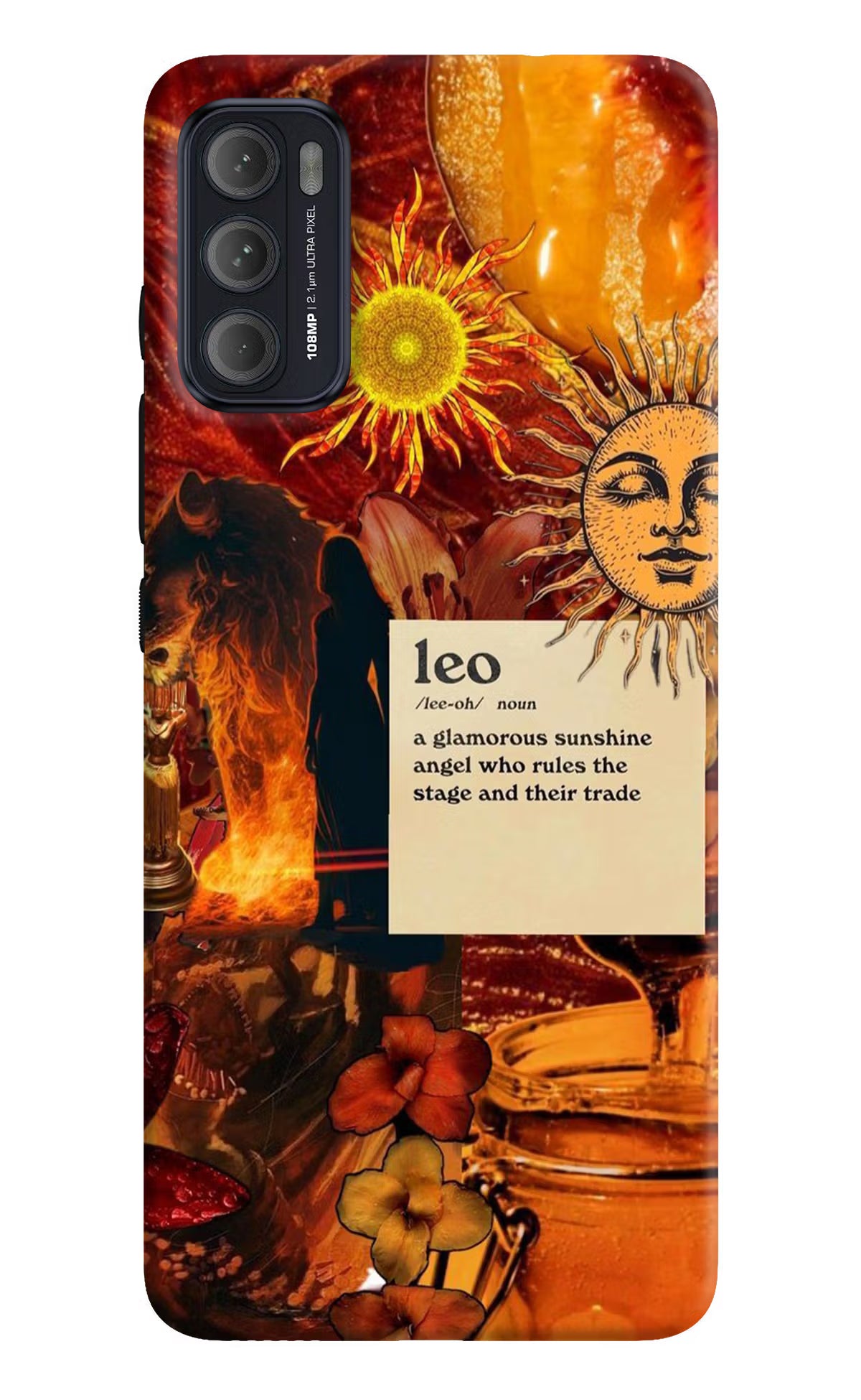 Leo Zodiac Moto G60/G40 Fusion Back Cover - Leo Zodiac Moto G60/G40 Fusion Hard Case Back Cover by Casekaro Leo Zodiac Moto G60/G40 Fusion Hard Case Back Cover by Casekaro