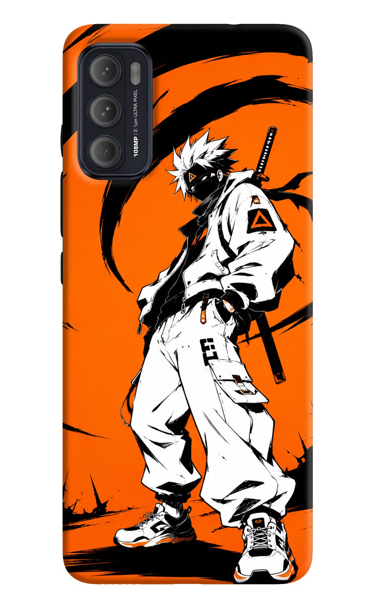 Street Samurai Moto G60/G40 Fusion Back Cover - Street Samurai Moto G60/G40 Fusion Hard Case Back Cover by Casekaro Street Samurai Moto G60/G40 Fusion Hard Case Back Cover by Casekaro