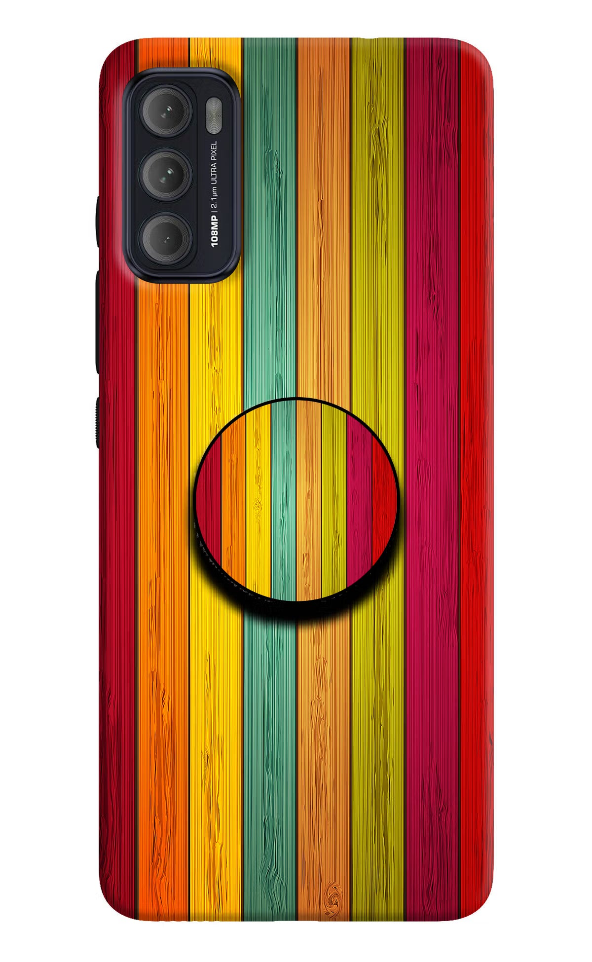 Multicolor Wooden Moto G60/G40 Fusion Pop Case