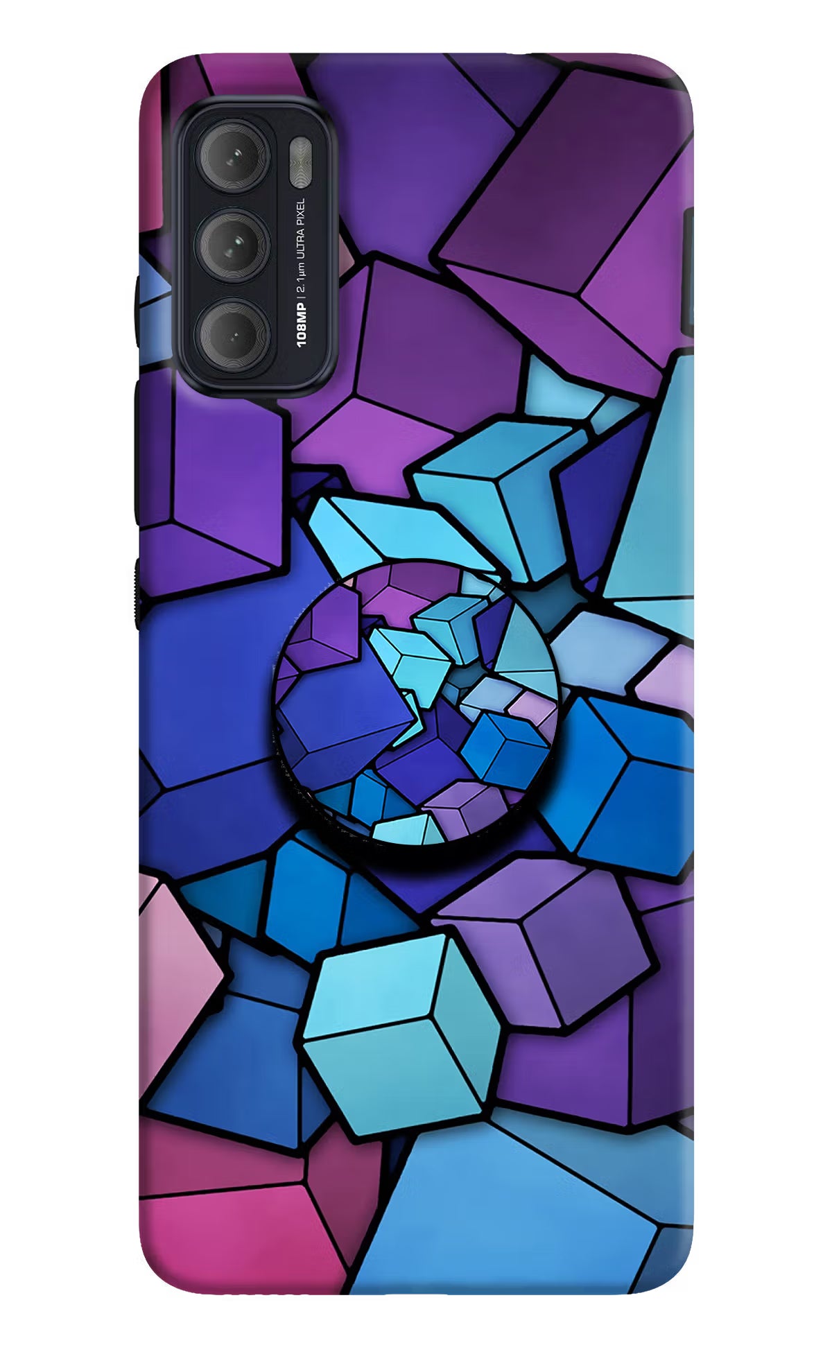 Cubic Abstract Moto G60/G40 Fusion Pop Case