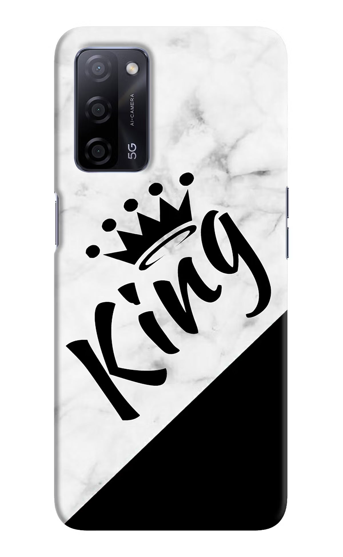 King Oppo A53s 5G Back Cover - King Oppo A53s 5G Hard Case Back Cover by Casekaro King Oppo A53s 5G Hard Case Back Cover by Casekaro
