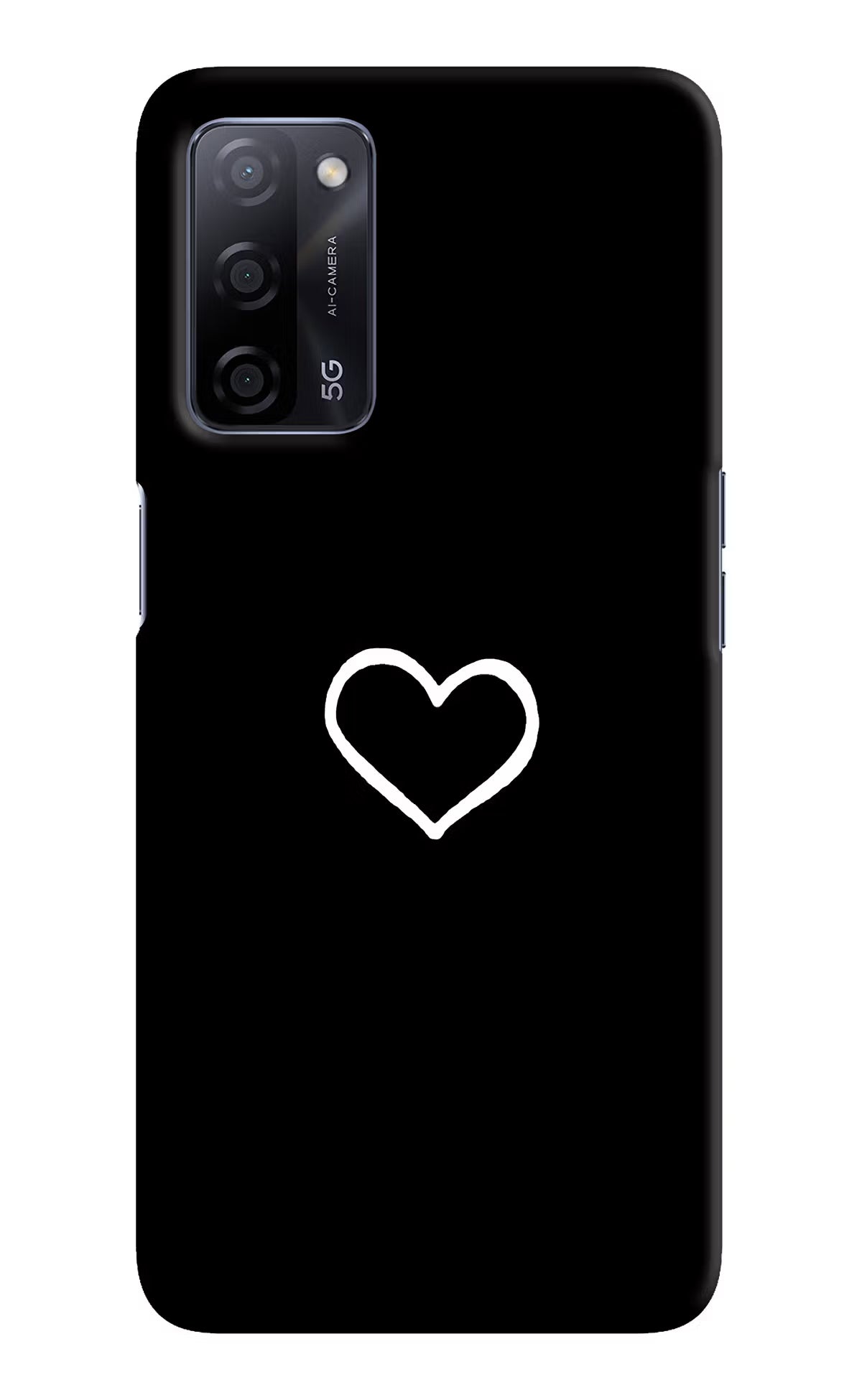 Heart Oppo A53s 5G Back Cover - Heart Oppo A53s 5G Hard Case Back Cover by Casekaro Heart Oppo A53s 5G Hard Case Back Cover by Casekaro