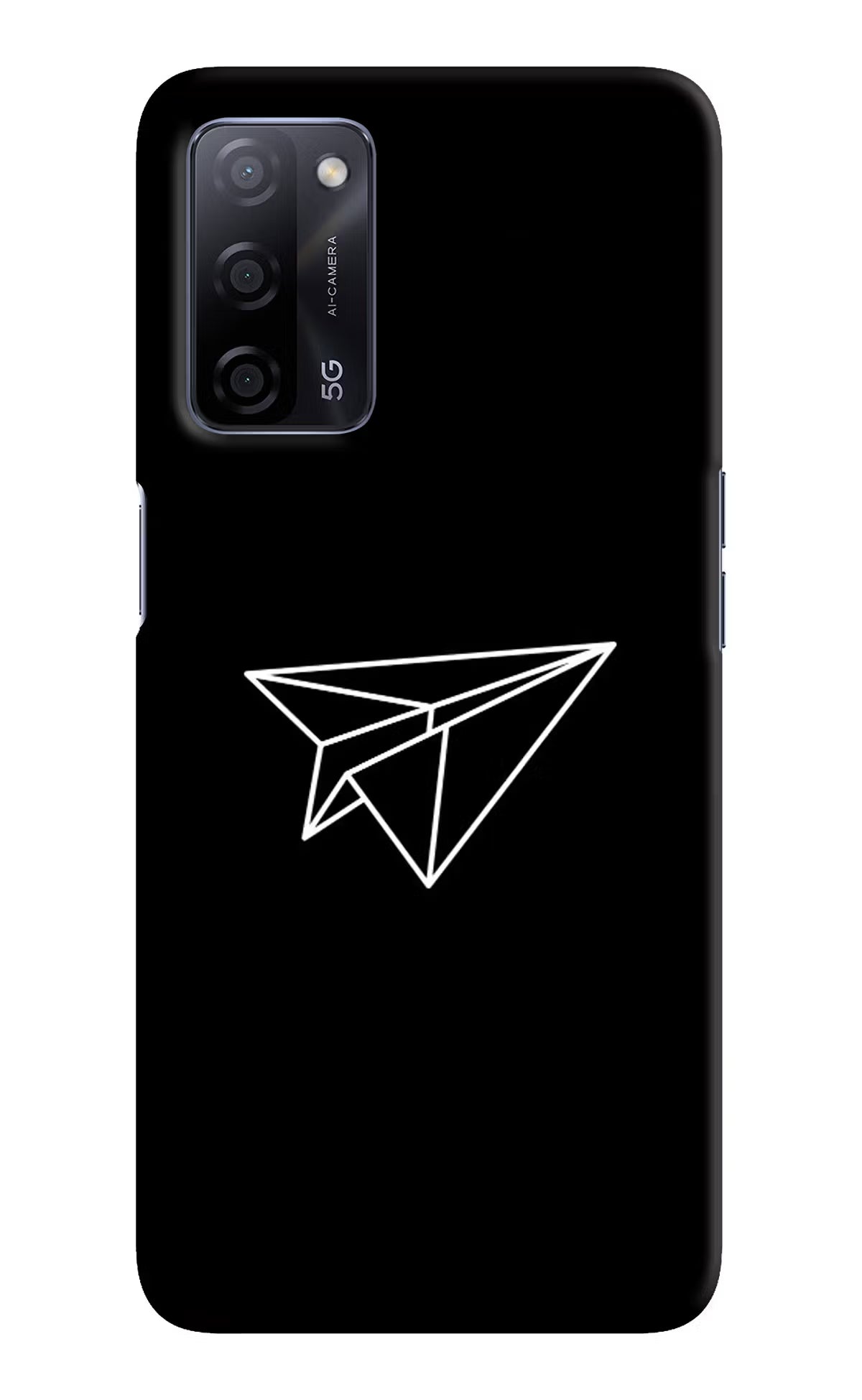 Paper Plane White Oppo A53s 5G Back Cover - Paper Plane White Oppo A53s 5G Hard Case Back Cover by Casekaro Paper Plane White Oppo A53s 5G Hard Case Back Cover by Casekaro