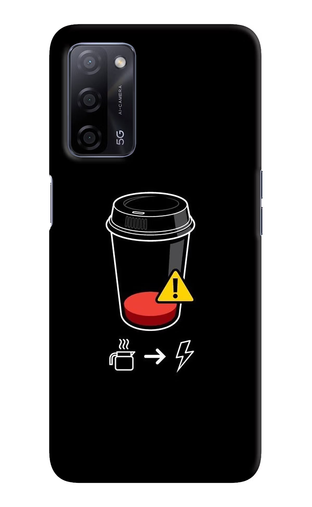 Coffee Oppo A53s 5G Back Cover - Coffee Oppo A53s 5G Hard Case Back Cover by Casekaro Coffee Oppo A53s 5G Hard Case Back Cover by Casekaro