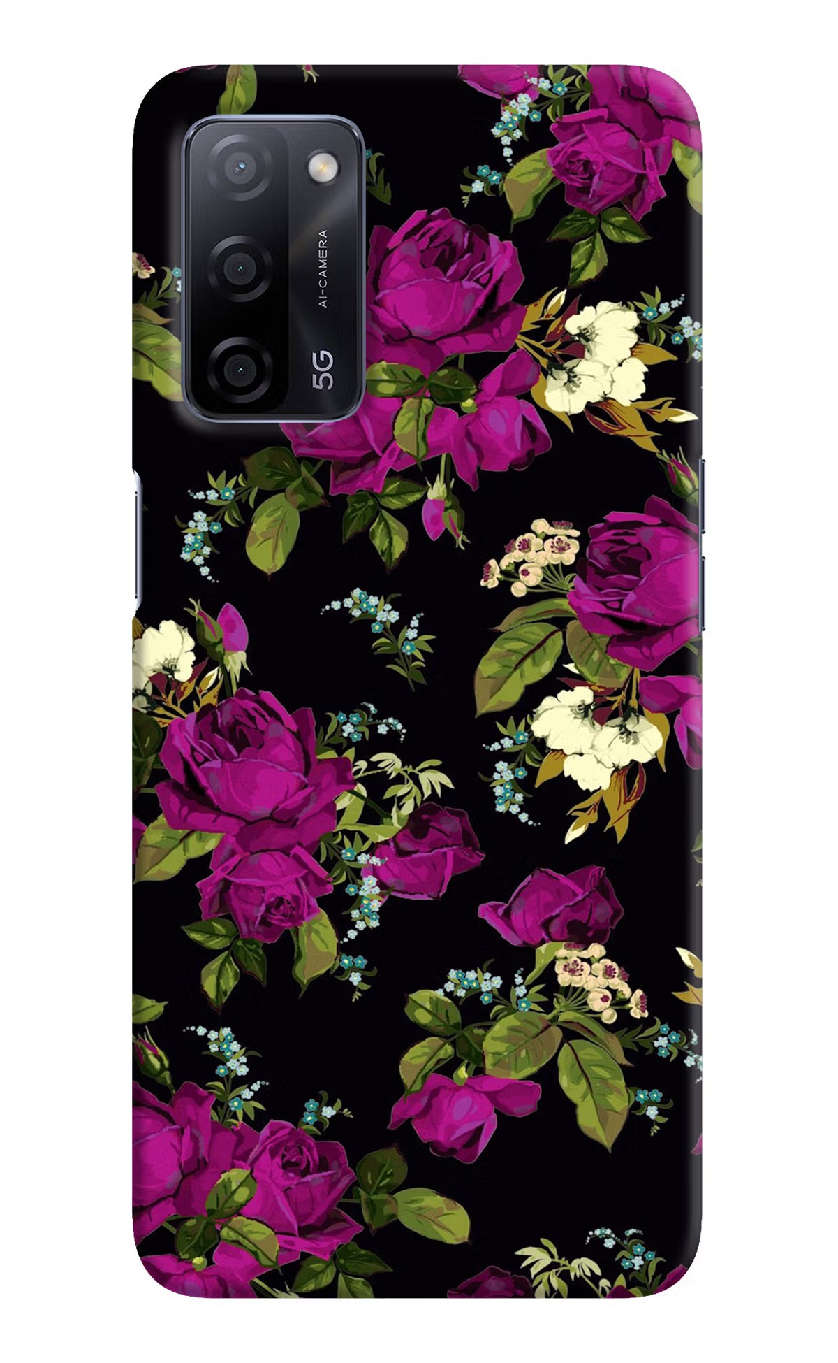 Flowers Oppo A53s 5G Back Cover - Flowers Oppo A53s 5G Hard Case Back Cover by Casekaro Flowers Oppo A53s 5G Hard Case Back Cover by Casekaro