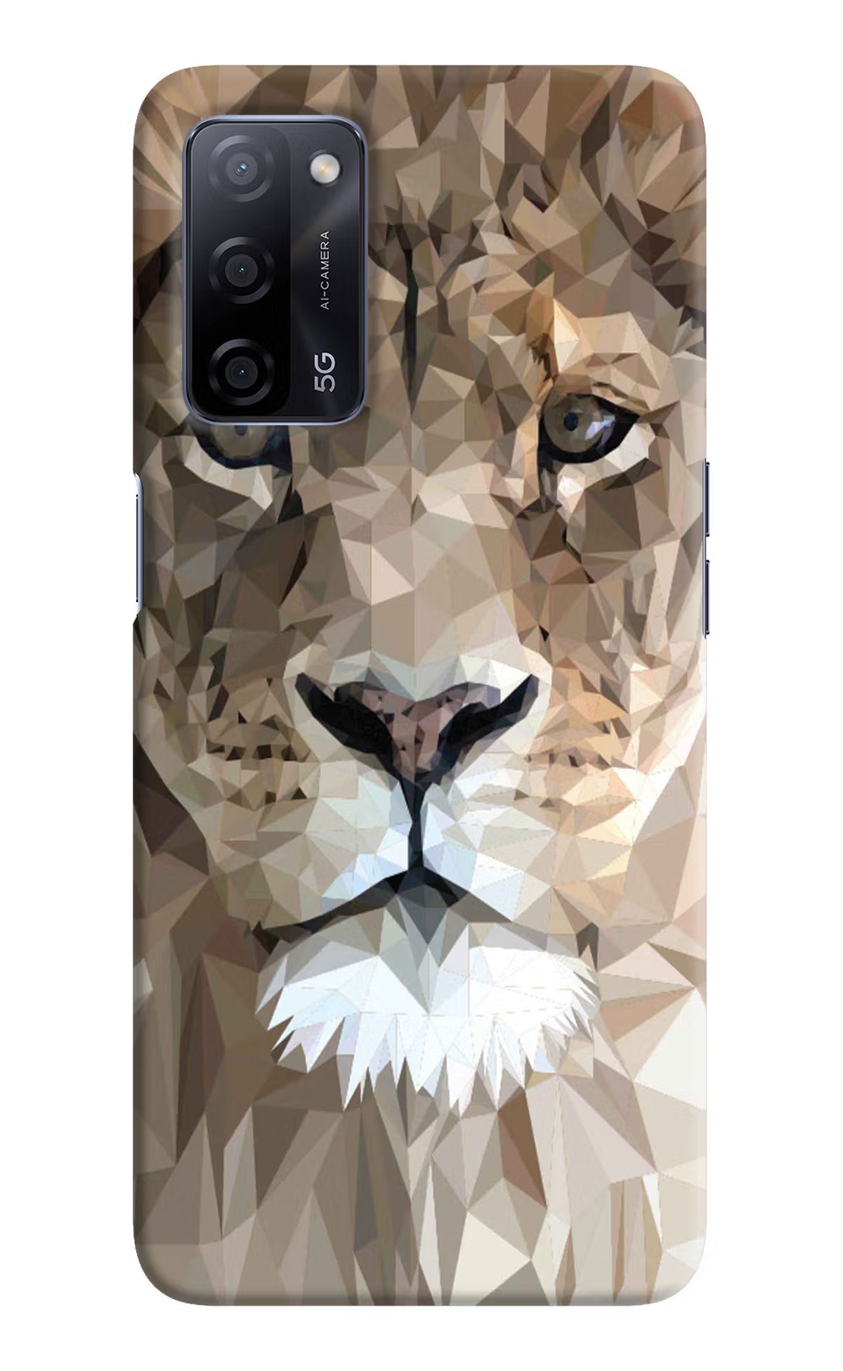 Lion Art Oppo A53s 5G Back Cover - Lion Art Oppo A53s 5G Hard Case Back Cover by Casekaro Lion Art Oppo A53s 5G Hard Case Back Cover by Casekaro