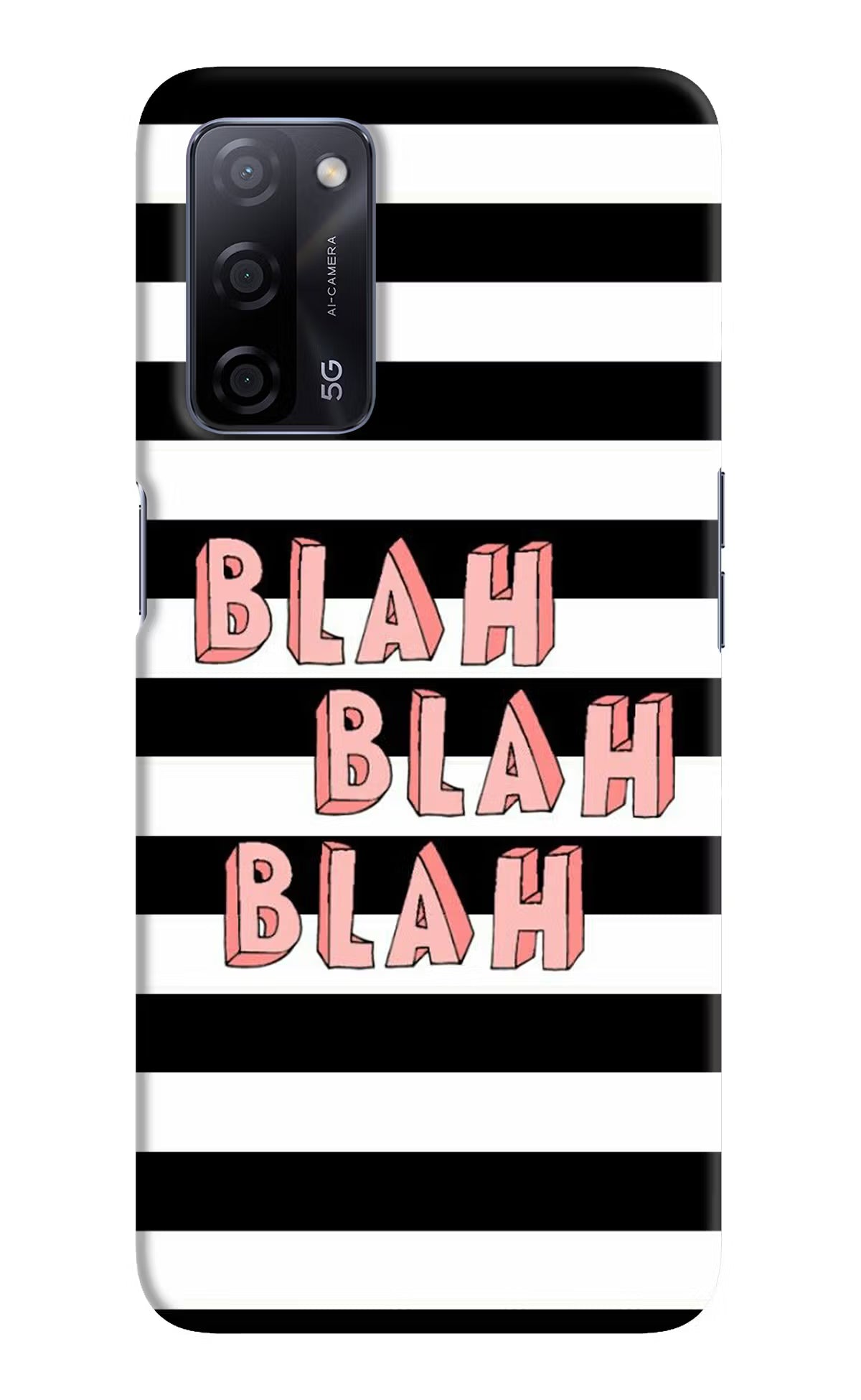 Blah Blah Blah Oppo A53s 5G Back Cover - Blah Blah Blah Oppo A53s 5G Hard Case Back Cover by Casekaro Blah Blah Blah Oppo A53s 5G Hard Case Back Cover by Casekaro