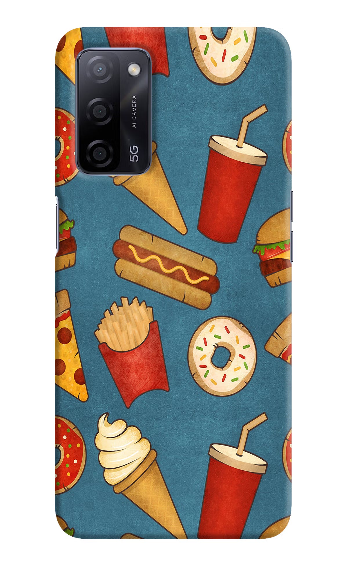 Foodie Oppo A53s 5G Back Cover - Foodie Oppo A53s 5G Hard Case Back Cover by Casekaro Foodie Oppo A53s 5G Hard Case Back Cover by Casekaro