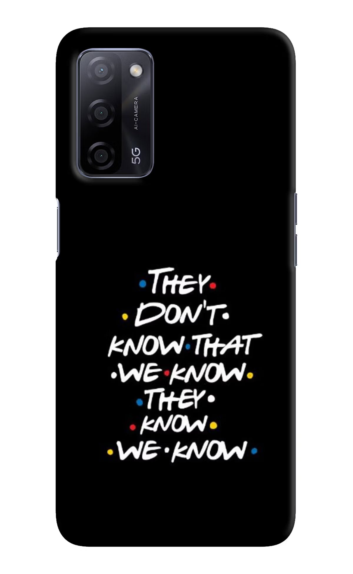 FRIENDS Dialogue Oppo A53s 5G Back Cover - FRIENDS Dialogue Oppo A53s 5G Hard Case Back Cover by Casekaro FRIENDS Dialogue Oppo A53s 5G Hard Case Back Cover by Casekaro