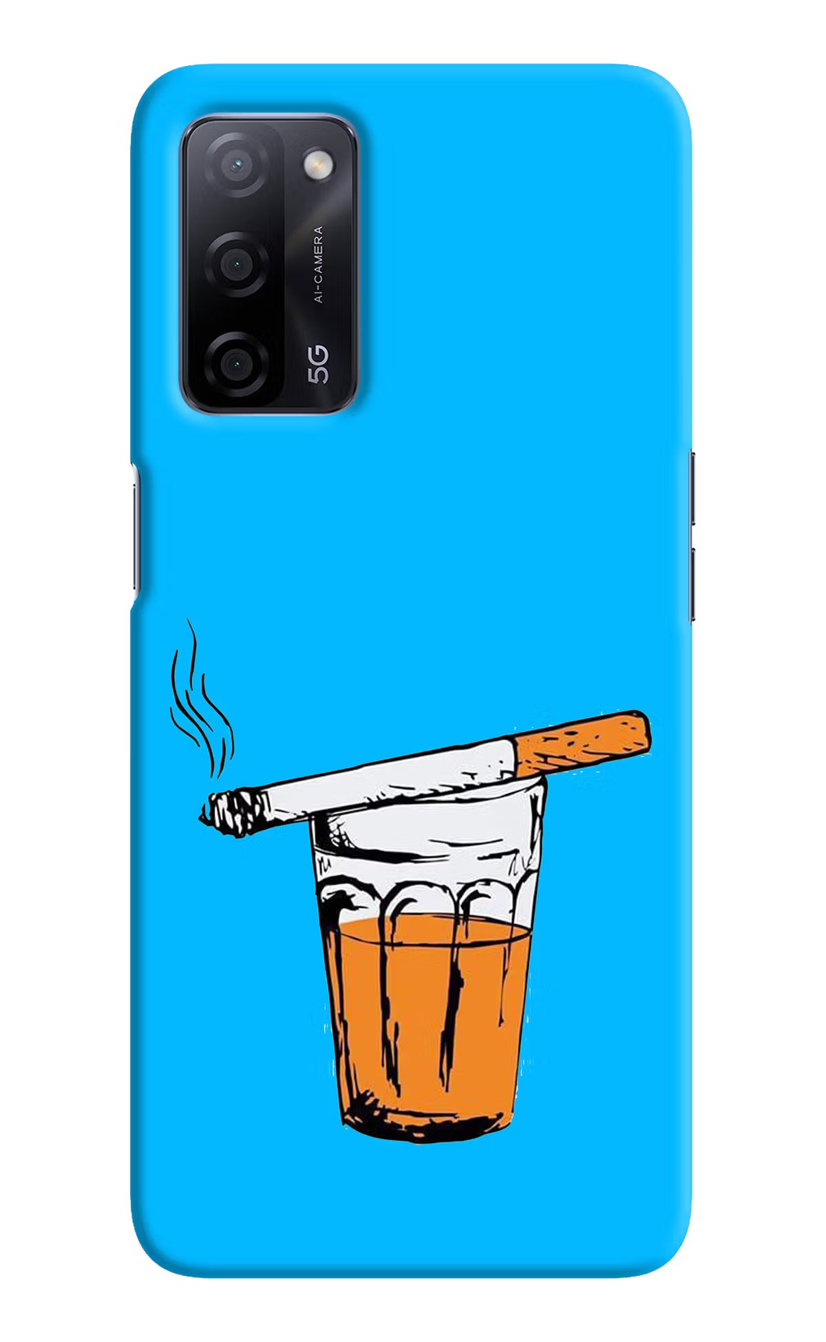 Chai Sutta Oppo A53s 5G Back Cover - Chai Sutta Oppo A53s 5G Hard Case Back Cover by Casekaro Chai Sutta Oppo A53s 5G Hard Case Back Cover by Casekaro