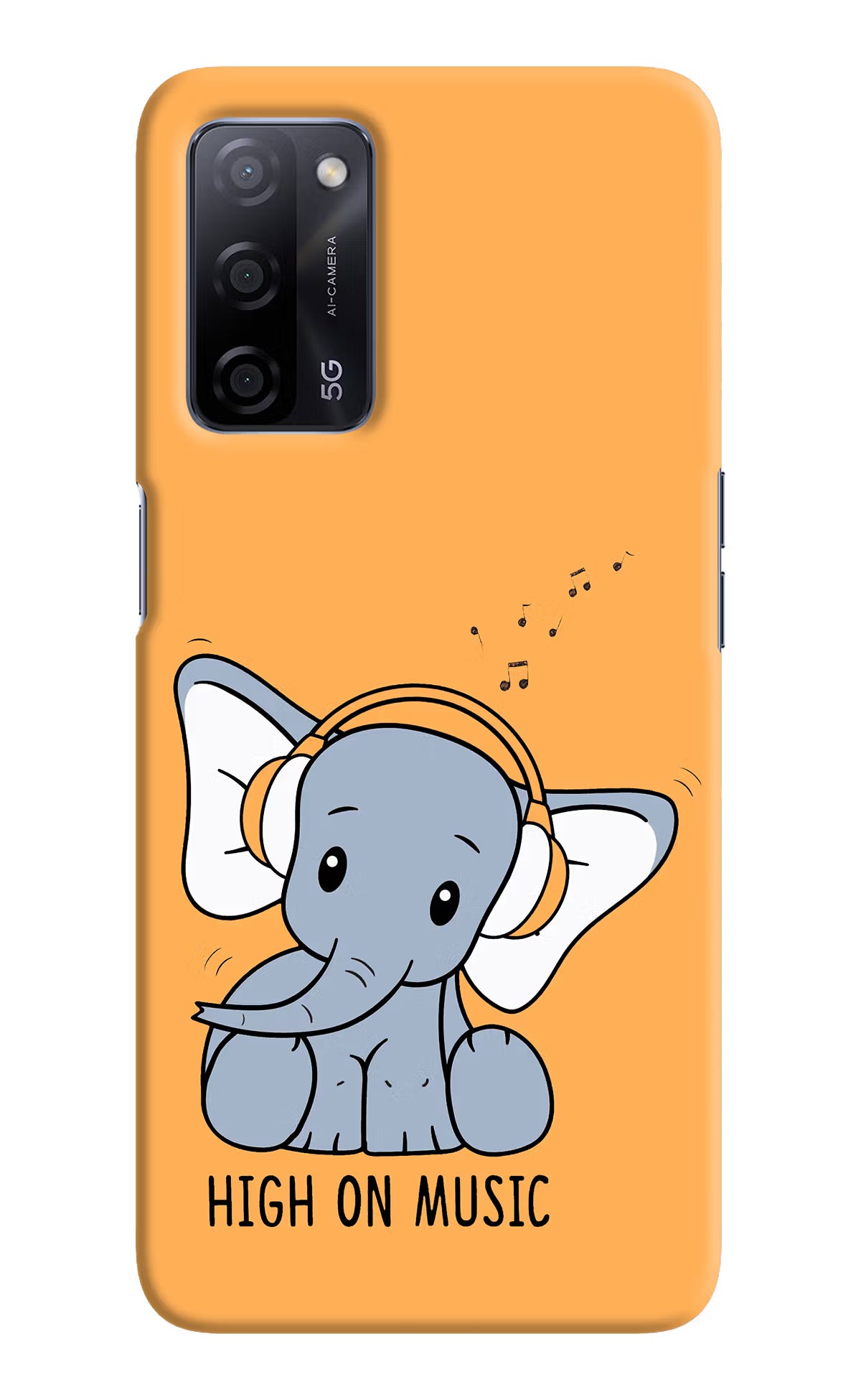 High On Music Oppo A53s 5G Back Cover - High On Music Oppo A53s 5G Hard Case Back Cover by Casekaro High On Music Oppo A53s 5G Hard Case Back Cover by Casekaro