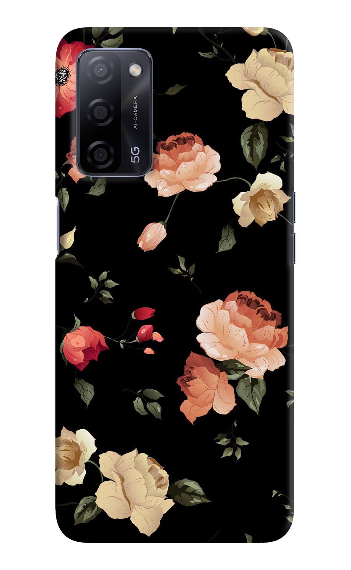 Flowers Oppo A53s 5G Back Cover - Flowers Oppo A53s 5G Hard Case Back Cover by Casekaro Flowers Oppo A53s 5G Hard Case Back Cover by Casekaro