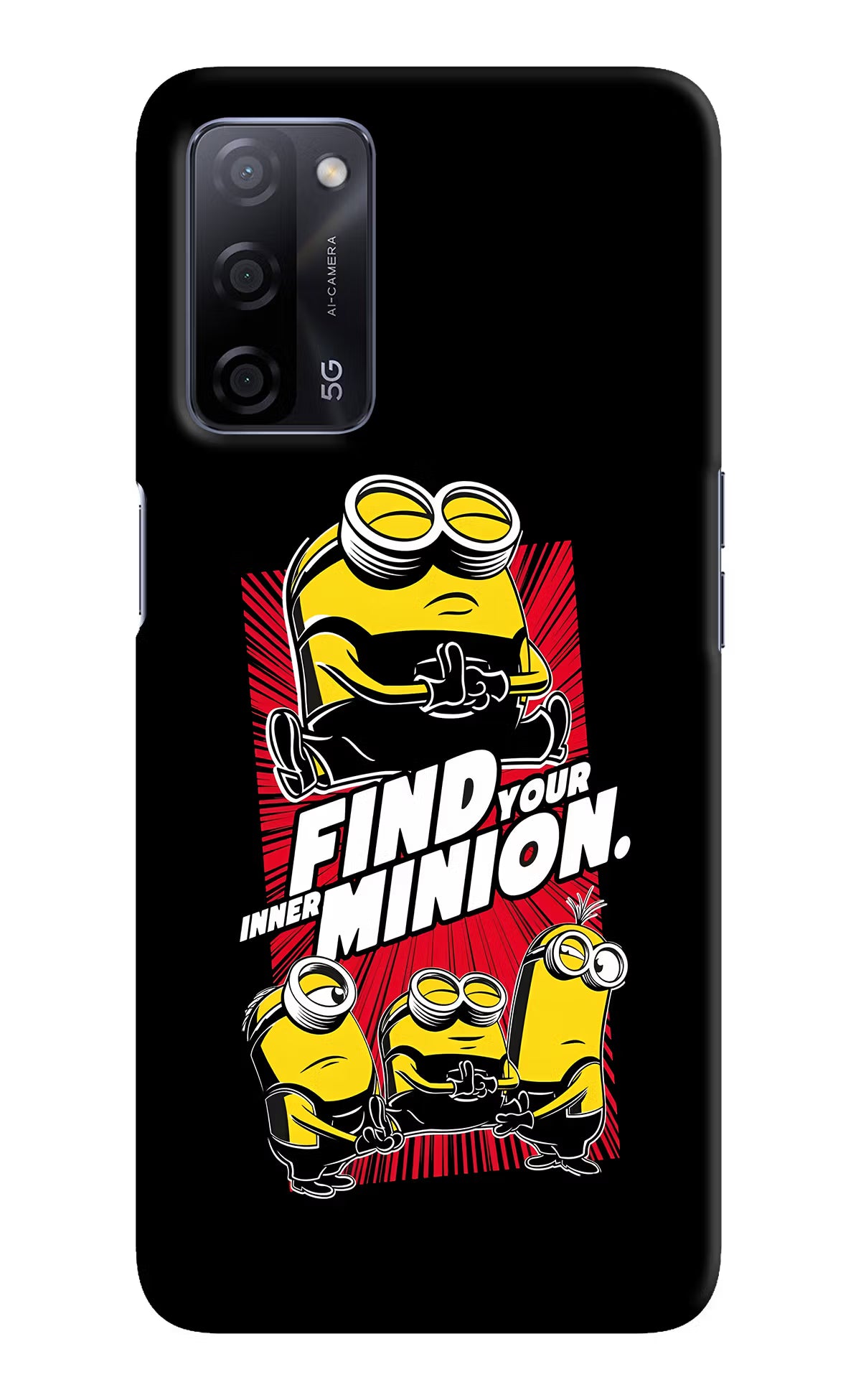 Find your inner Minion Oppo A53s 5G Back Cover - Find your inner Minion Oppo A53s 5G Hard Case Back Cover by Casekaro Find your inner Minion Oppo A53s 5G Hard Case Back Cover by Casekaro