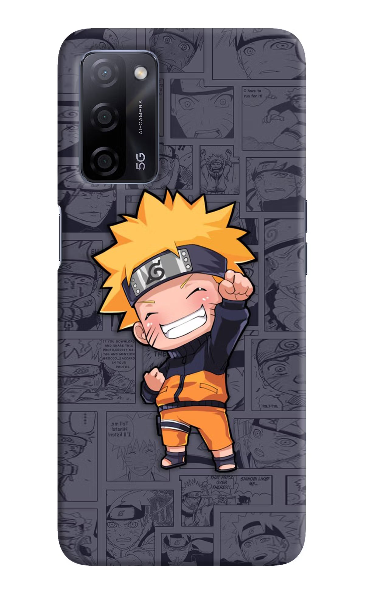 Chota Naruto Oppo A53s 5G Back Cover - Chota Naruto Oppo A53s 5G Hard Case Back Cover by Casekaro Chota Naruto Oppo A53s 5G Hard Case Back Cover by Casekaro