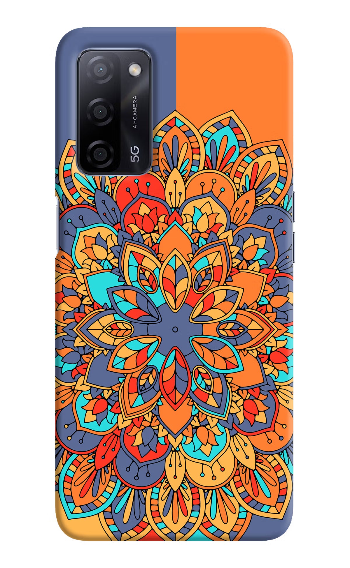 Color Mandala Oppo A53s 5G Back Cover - Color Mandala Oppo A53s 5G Hard Case Back Cover by Casekaro Color Mandala Oppo A53s 5G Hard Case Back Cover by Casekaro