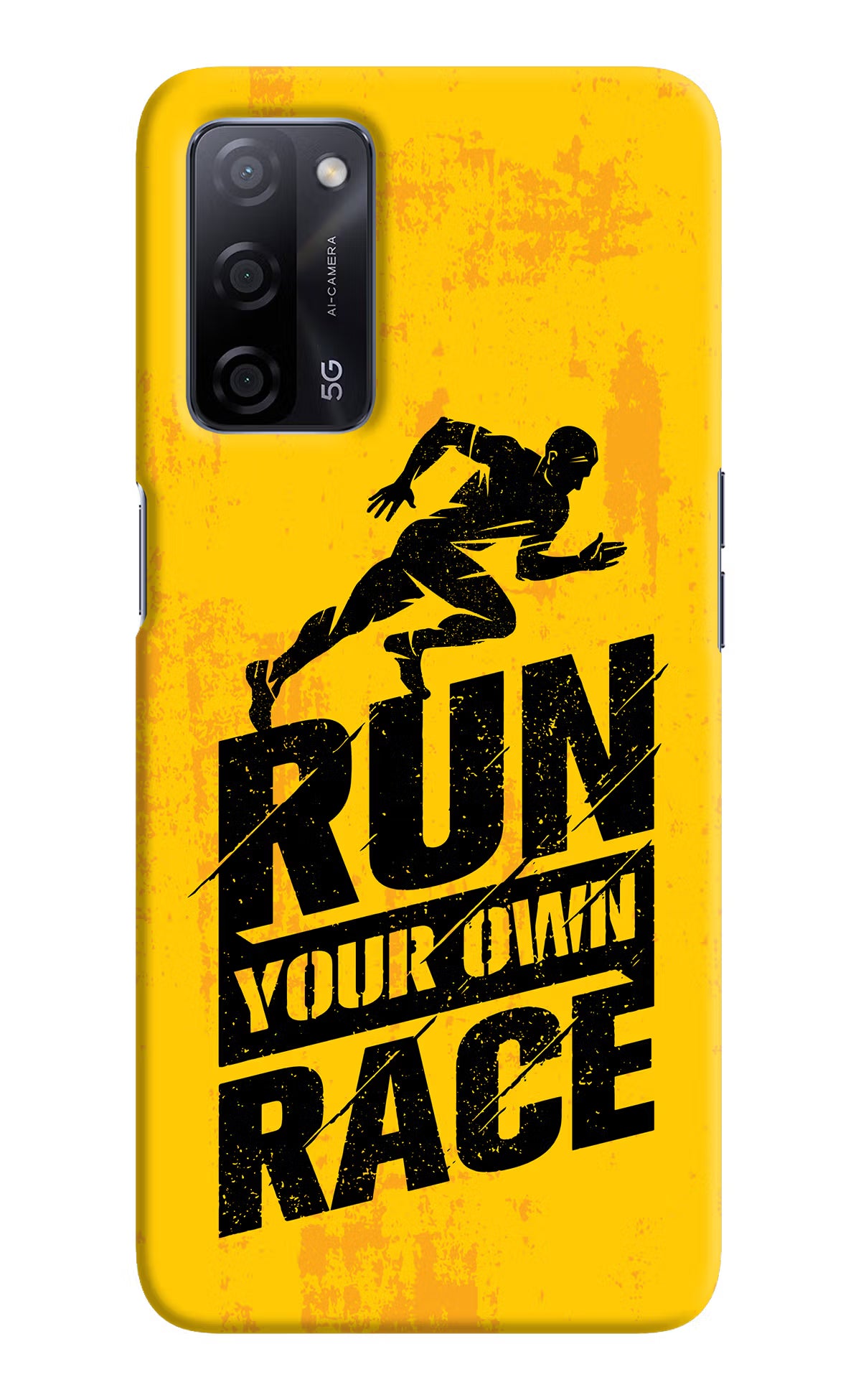 Run Your Own Race Oppo A53s 5G Back Cover - Run Your Own Race Oppo A53s 5G Hard Case Back Cover by Casekaro Run Your Own Race Oppo A53s 5G Hard Case Back Cover by Casekaro