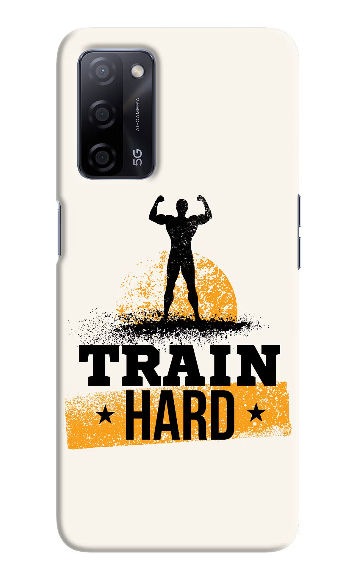 Train Hard Oppo A53s 5G Back Cover - Train Hard Oppo A53s 5G Hard Case Back Cover by Casekaro Train Hard Oppo A53s 5G Hard Case Back Cover by Casekaro
