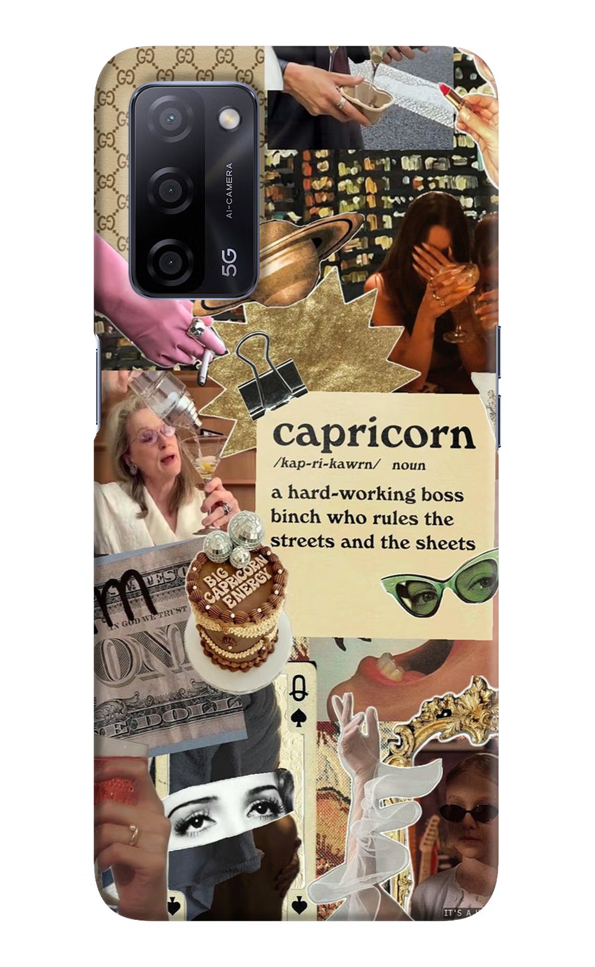 Capricorn Zodiac Oppo A53s 5G Back Cover - Capricorn Zodiac Oppo A53s 5G Hard Case Back Cover by Casekaro Capricorn Zodiac Oppo A53s 5G Hard Case Back Cover by Casekaro