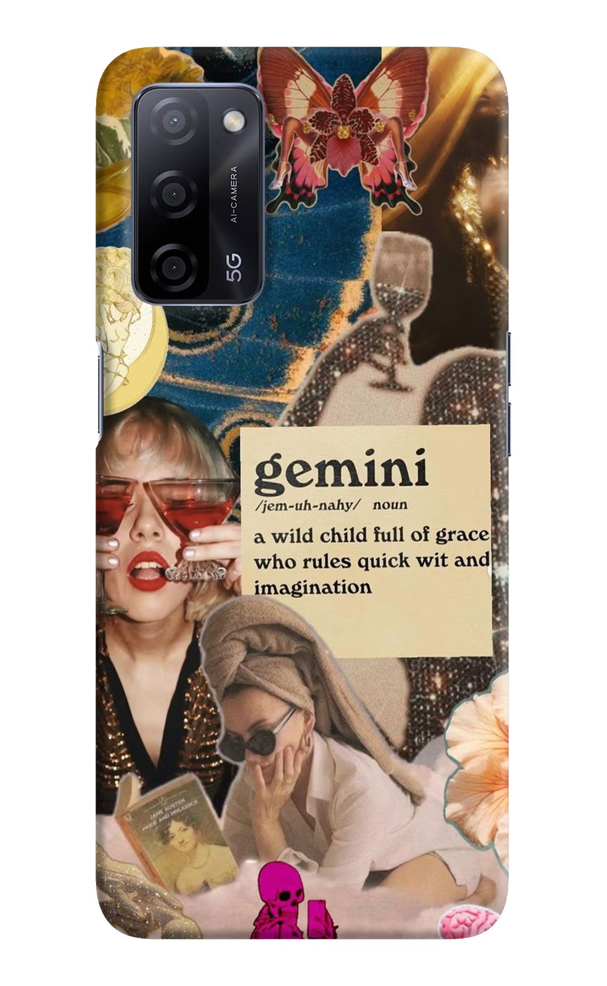 Gemini Zodiac Oppo A53s 5G Back Cover - Gemini Zodiac Oppo A53s 5G Hard Case Back Cover by Casekaro Gemini Zodiac Oppo A53s 5G Hard Case Back Cover by Casekaro