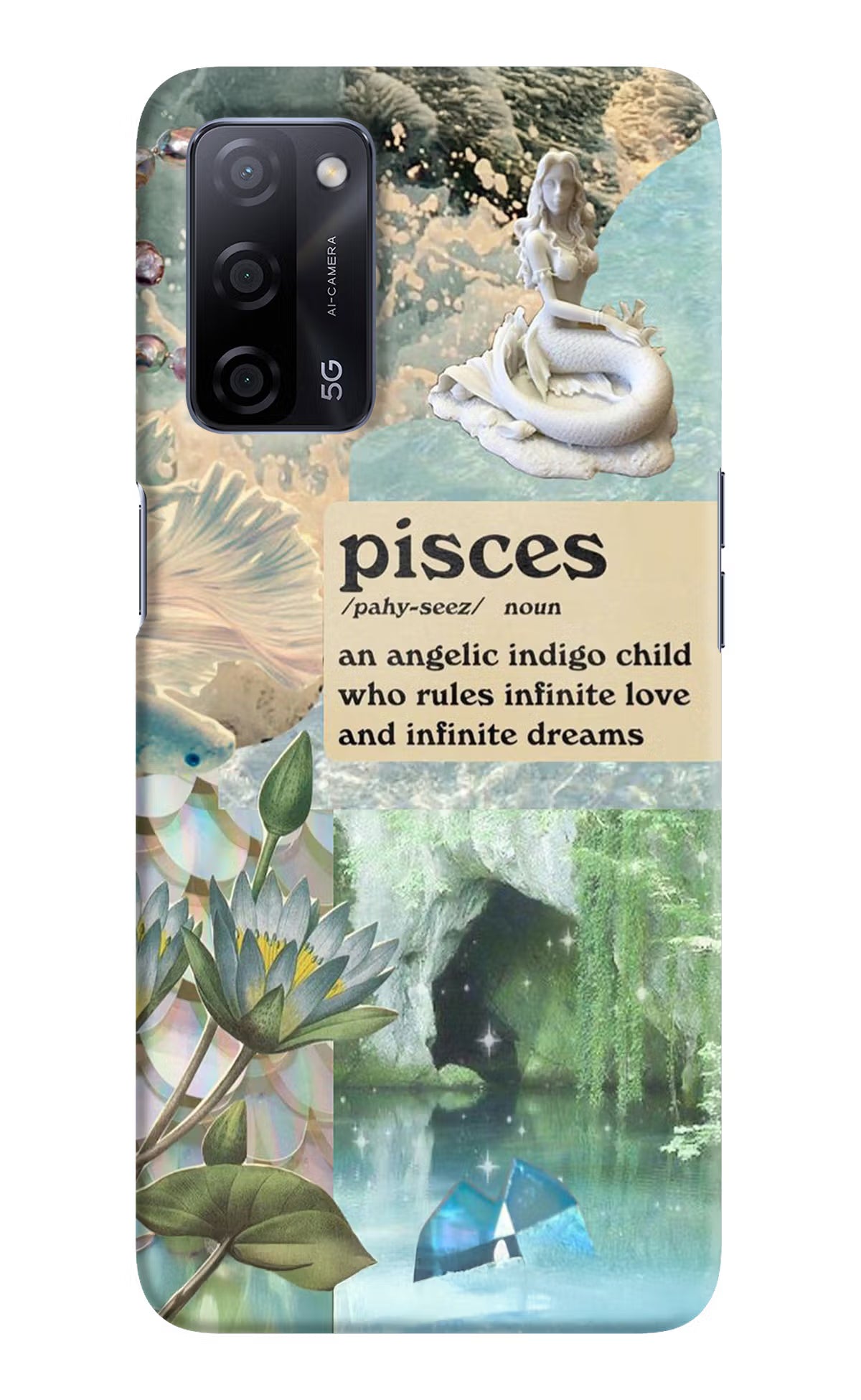 Pisces Zodiac Oppo A53s 5G Back Cover - Pisces Zodiac Oppo A53s 5G Hard Case Back Cover by Casekaro Pisces Zodiac Oppo A53s 5G Hard Case Back Cover by Casekaro