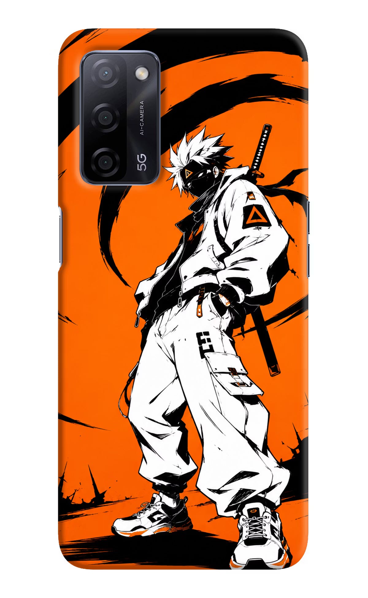 Street Samurai Oppo A53s 5G Back Cover - Street Samurai Oppo A53s 5G Hard Case Back Cover by Casekaro Street Samurai Oppo A53s 5G Hard Case Back Cover by Casekaro
