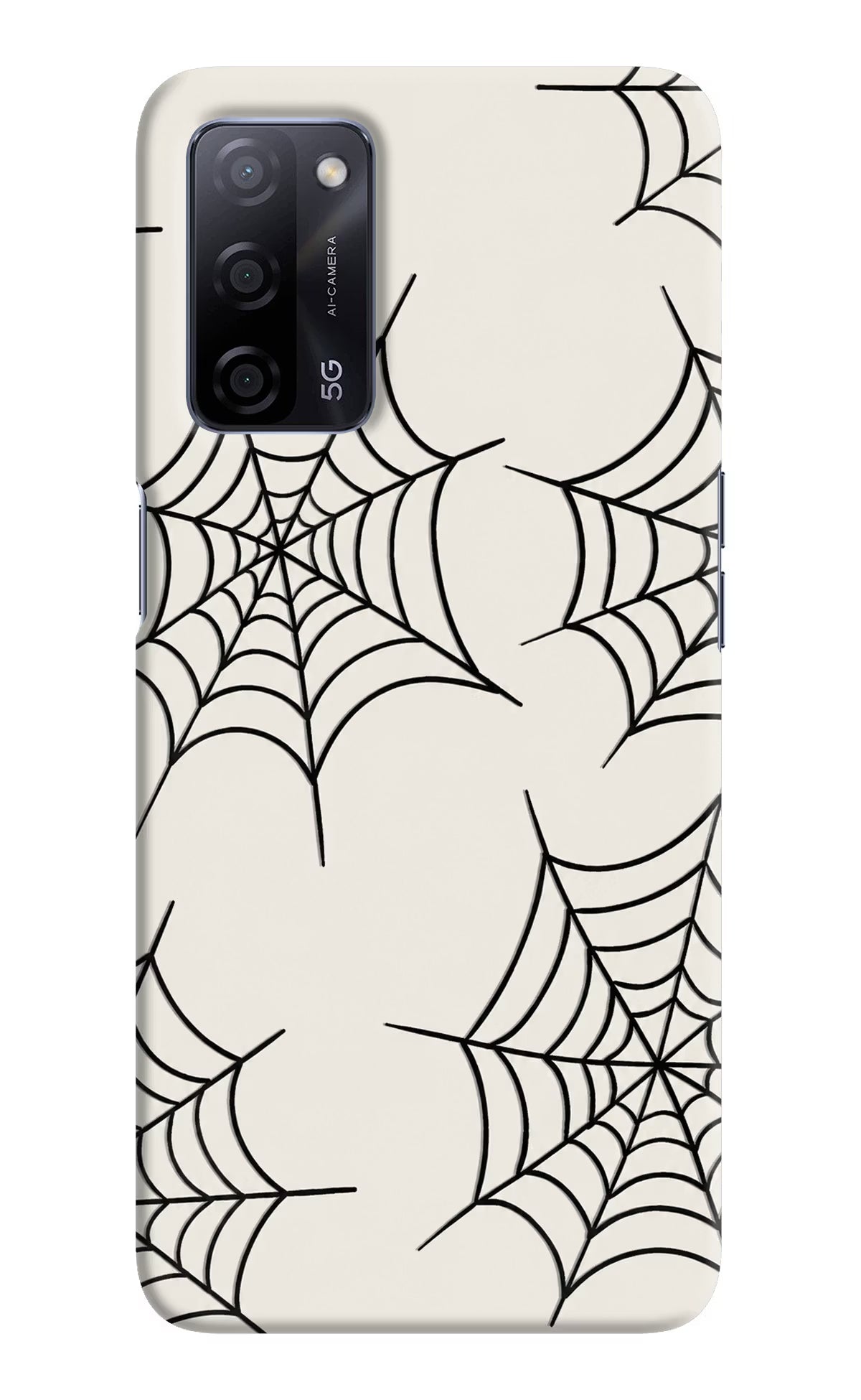 Spider Web Oppo A53s 5G Back Cover - Spider Web Oppo A53s 5G Hard Case Back Cover by Casekaro Spider Web Oppo A53s 5G Hard Case Back Cover by Casekaro