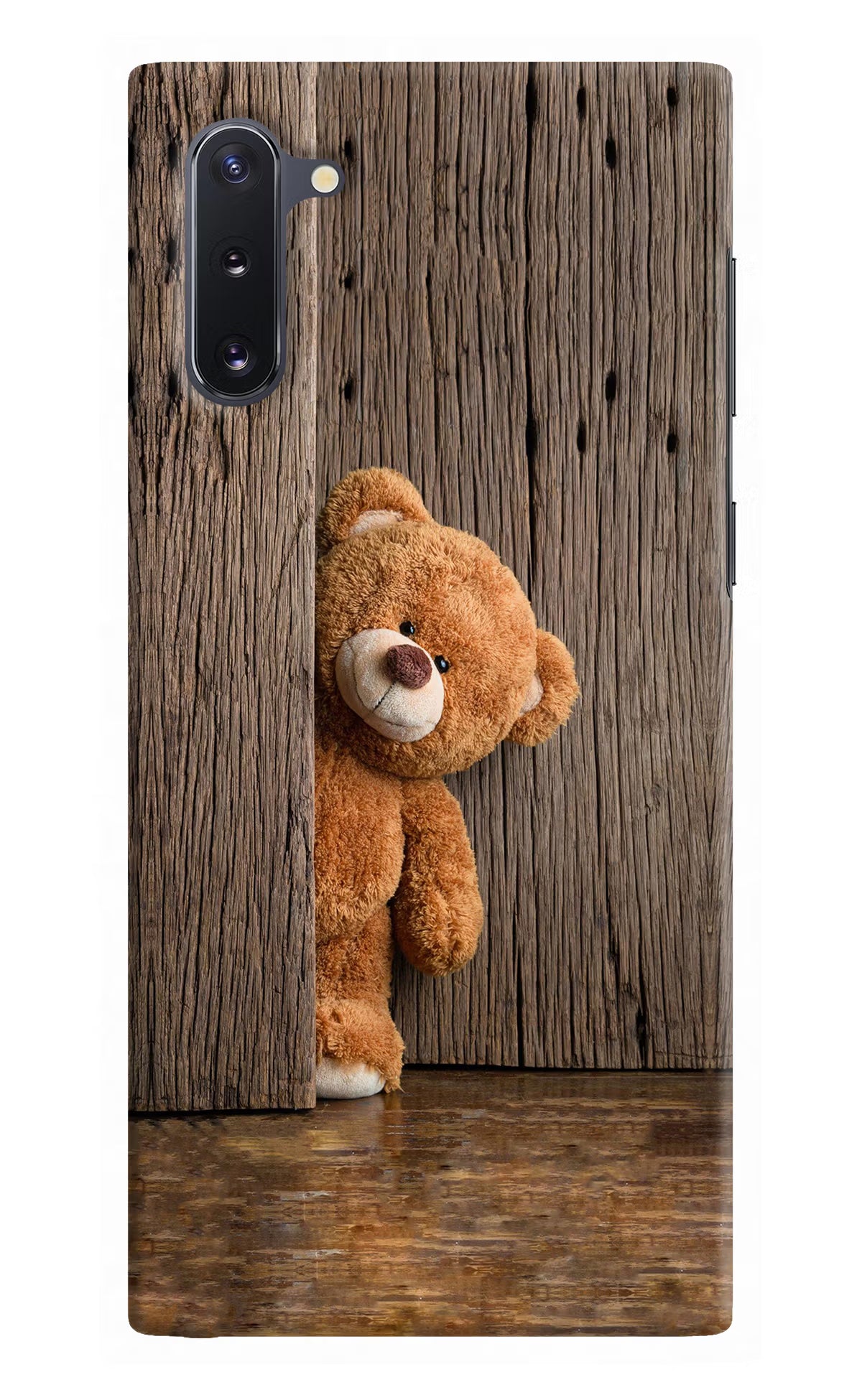 Teddy Wooden Samsung Note 10 Back Cover - Teddy Wooden Samsung Note 10 Hard Case Back Cover by Casekaro Teddy Wooden Samsung Note 10 Hard Case Back Cover by Casekaro