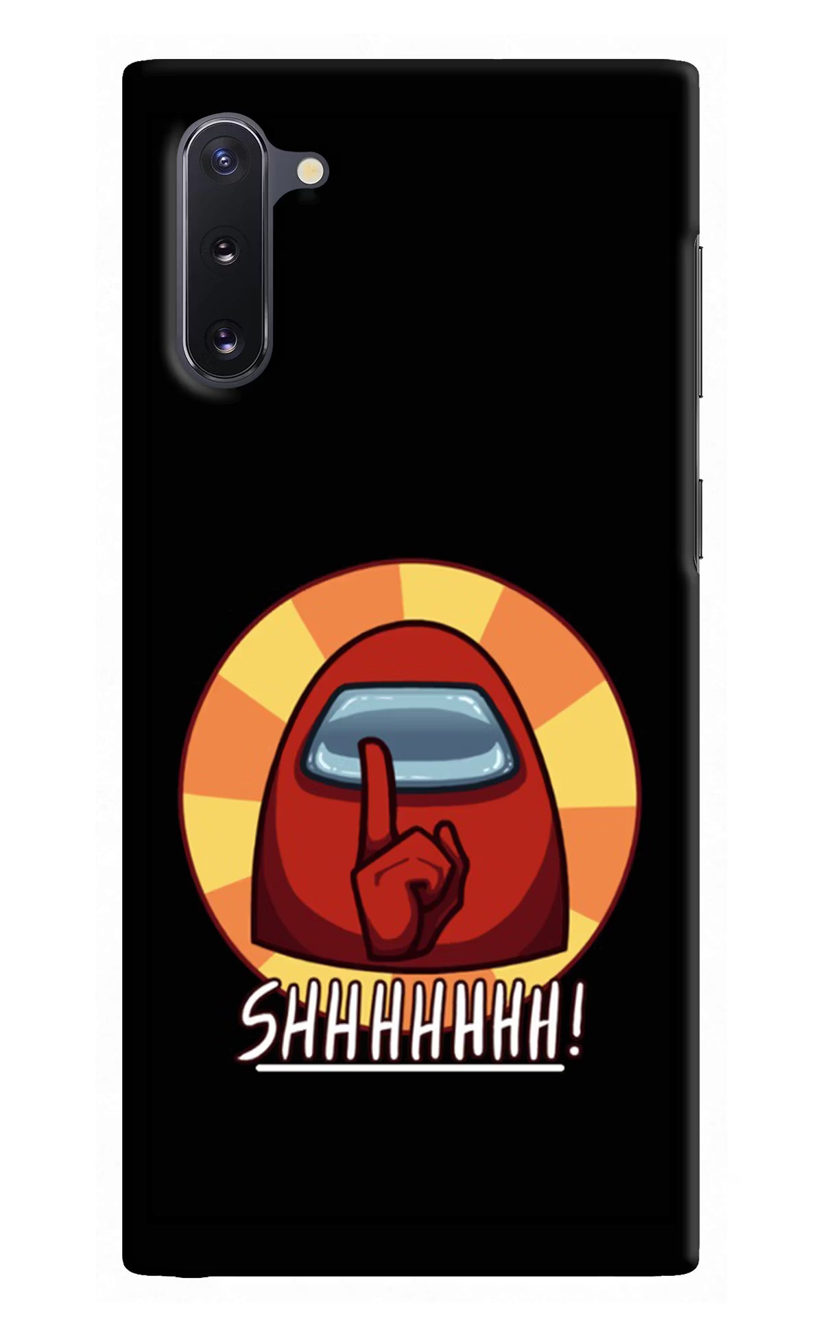 Among Us Shhh! Samsung Note 10 Back Cover - Among Us Shhh! Samsung Note 10 Hard Case Back Cover by Casekaro Among Us Shhh! Samsung Note 10 Hard Case Back Cover by Casekaro