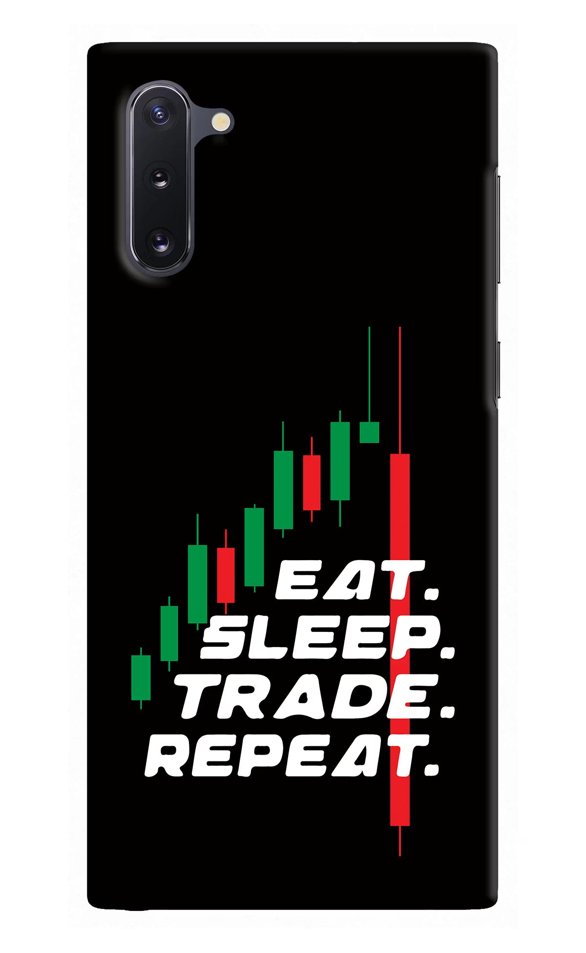 Eat Sleep Trade Repeat Samsung Note 10 Back Cover - Eat Sleep Trade Repeat Samsung Note 10 Hard Case Back Cover by Casekaro Eat Sleep Trade Repeat Samsung Note 10 Hard Case Back Cover by Casekaro