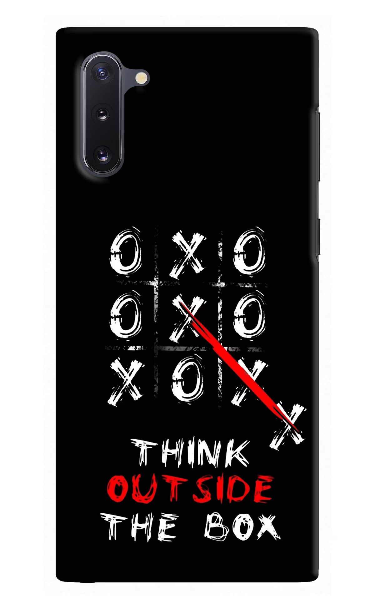 Think out of the BOX Samsung Note 10 Back Cover - Think out of the BOX Samsung Note 10 Hard Case Back Cover by Casekaro Think out of the BOX Samsung Note 10 Hard Case Back Cover by Casekaro